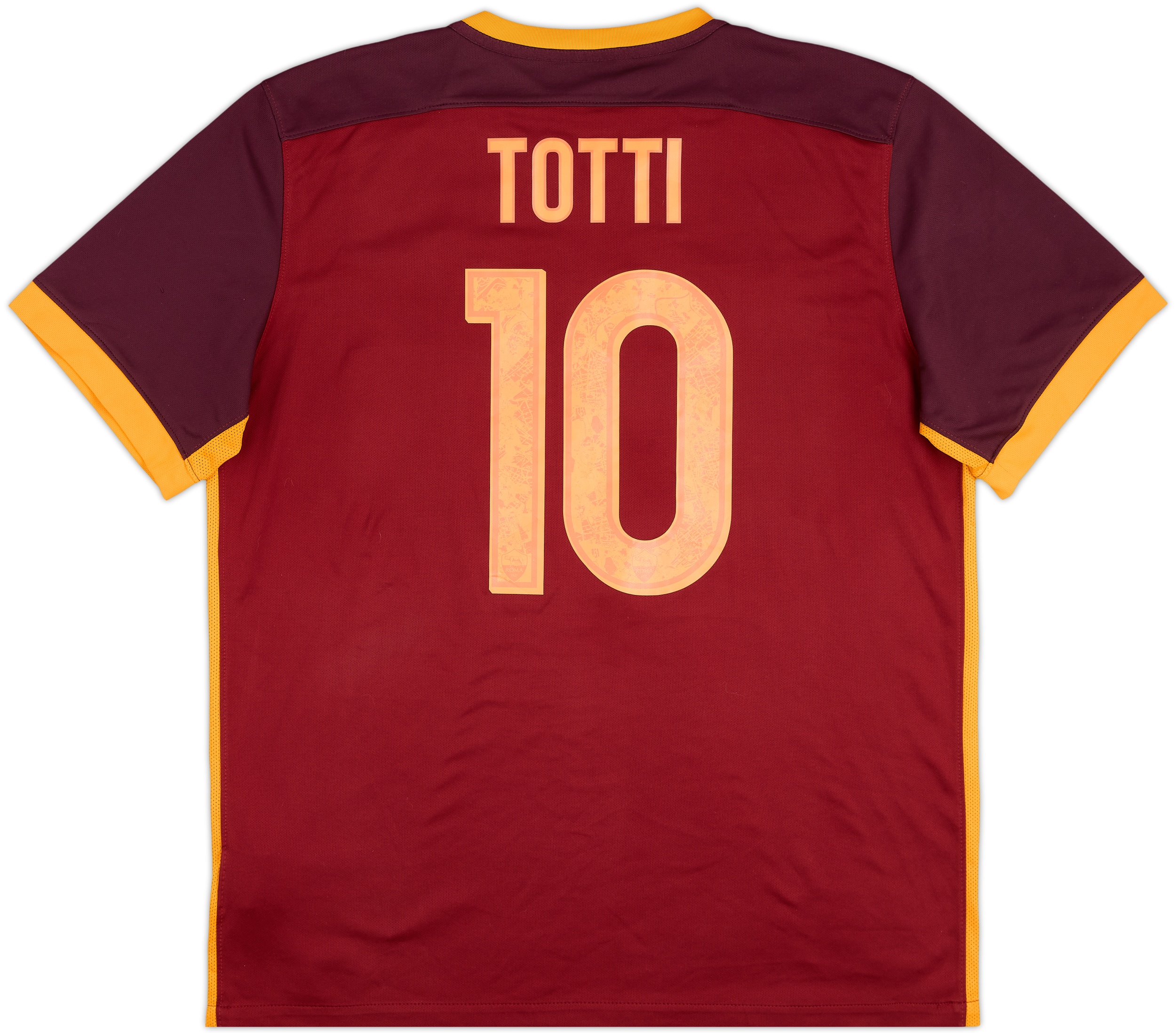 2015-16 Roma Home Shirt Totti #10 - 5/10 - (XL)