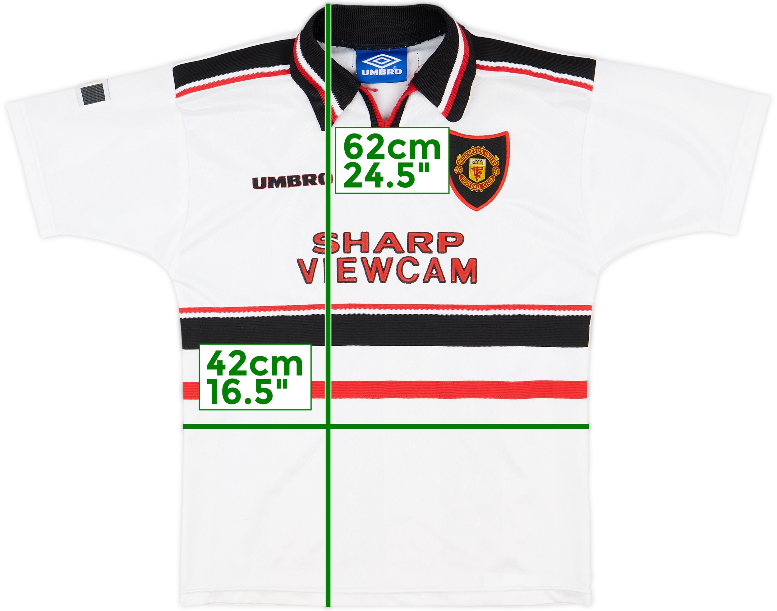 ウェア Manchester United 1997/98 Away Uniform 1997/98 Manchester United Away Jersey (Authentic Vintage) L
