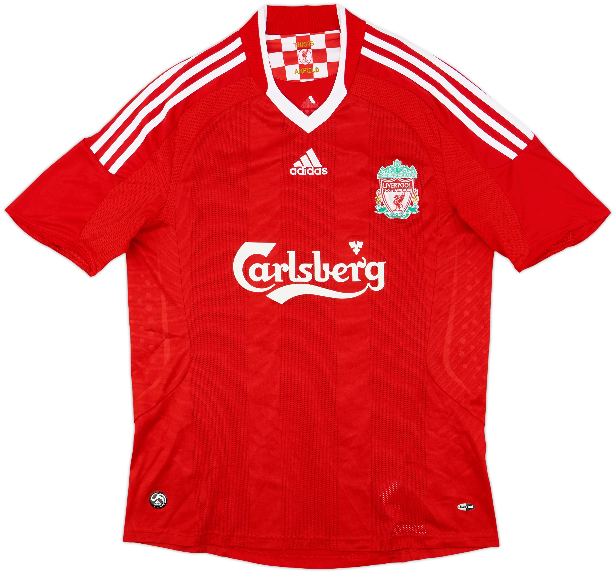 憧れの #7 Keane Shirt Home Liverpool 2008-10 - (M) - 7/10 日焼け止め