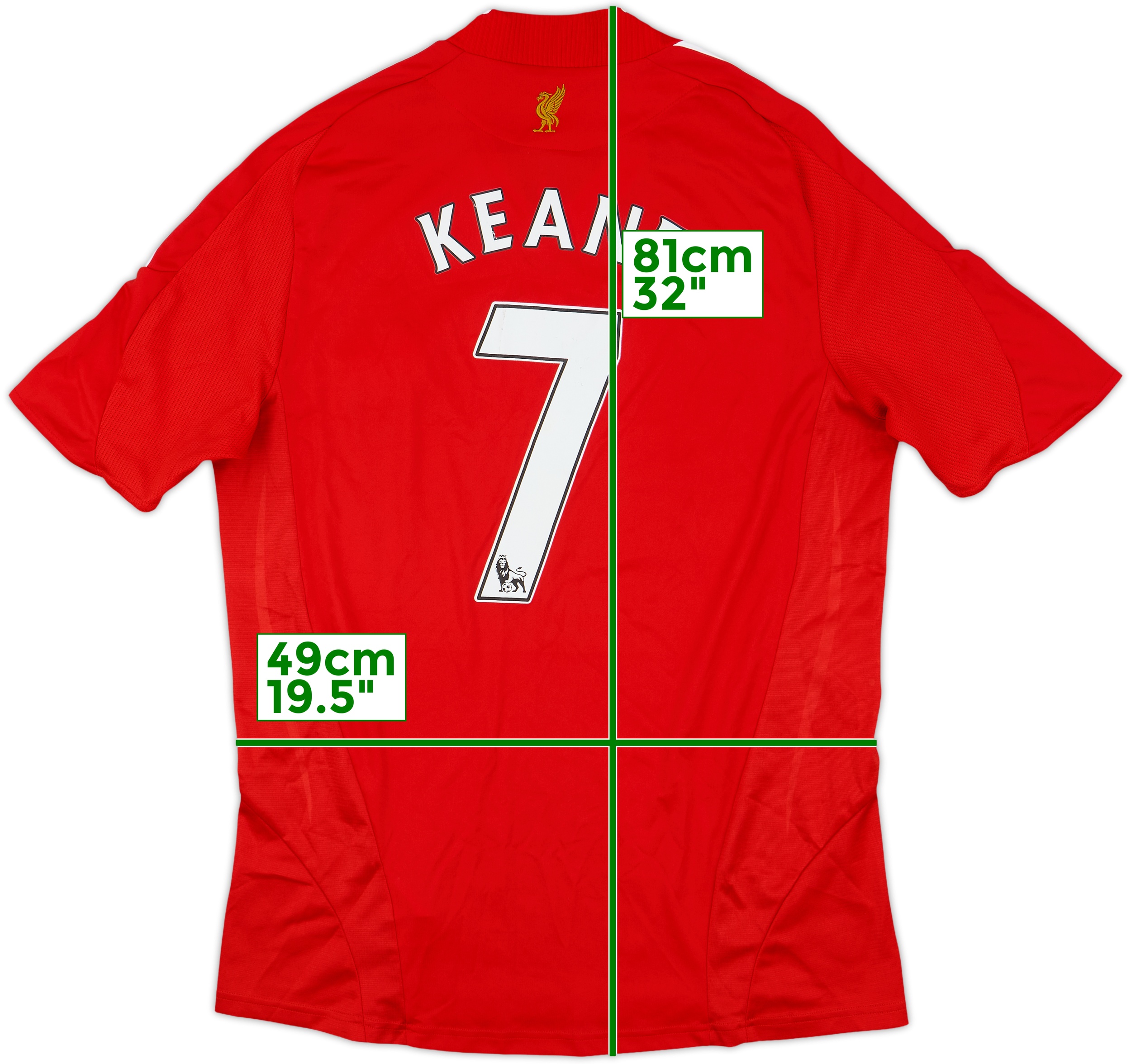 無料発送 2008-10 (M) - 7/10 - #7 Keane Shirt Home Liverpool 日焼け止め