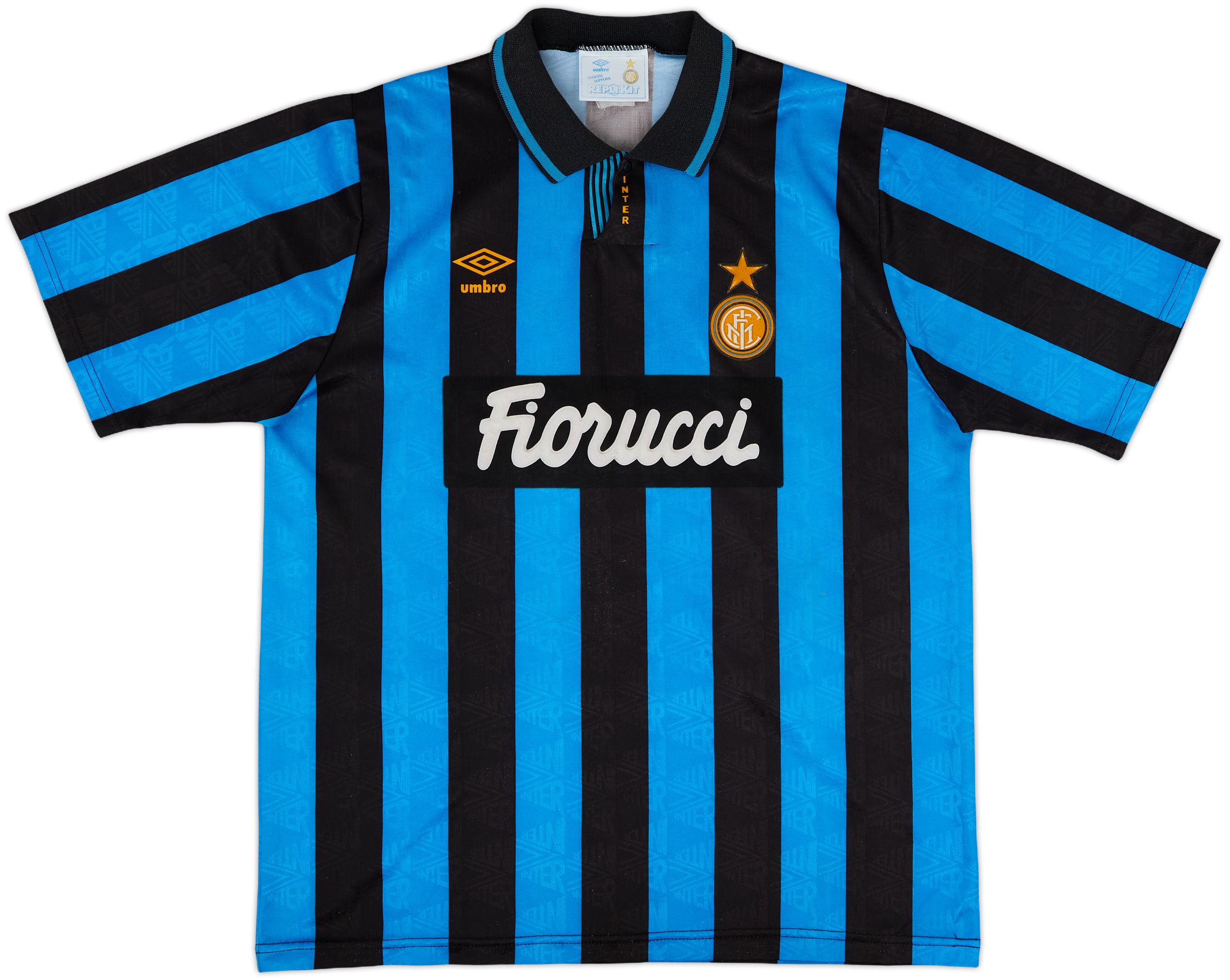 【正規91-92 南米UMBRO Inter Milan  #10】 1991-92 Inter Milan Away - 8/10 - (XL)