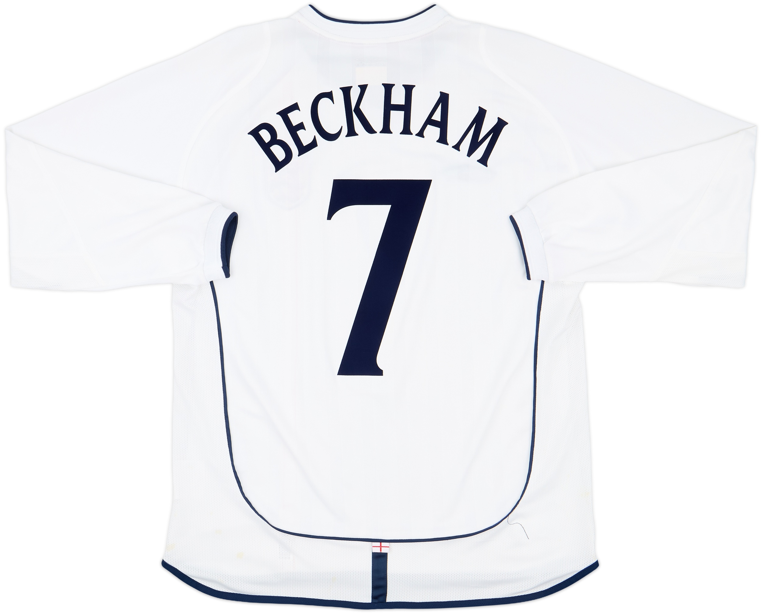 【国内正規 05/07 England Home Beckham L/S #7】 2003-05 England Home L/S Shirt Beckham #7 (XL)