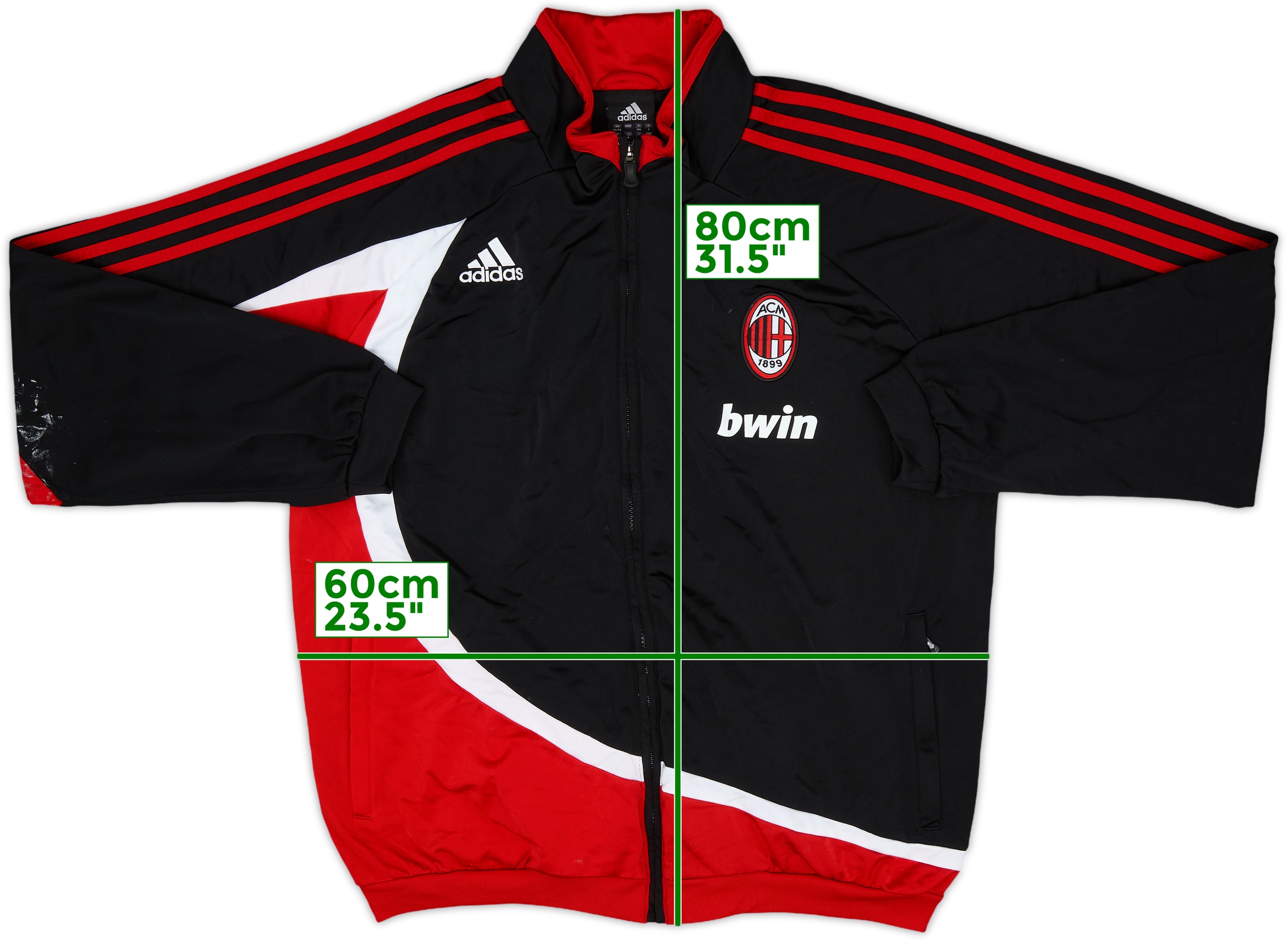2008-09 AC Milan adidas Track Jacket - 8/10 - (L/XL)