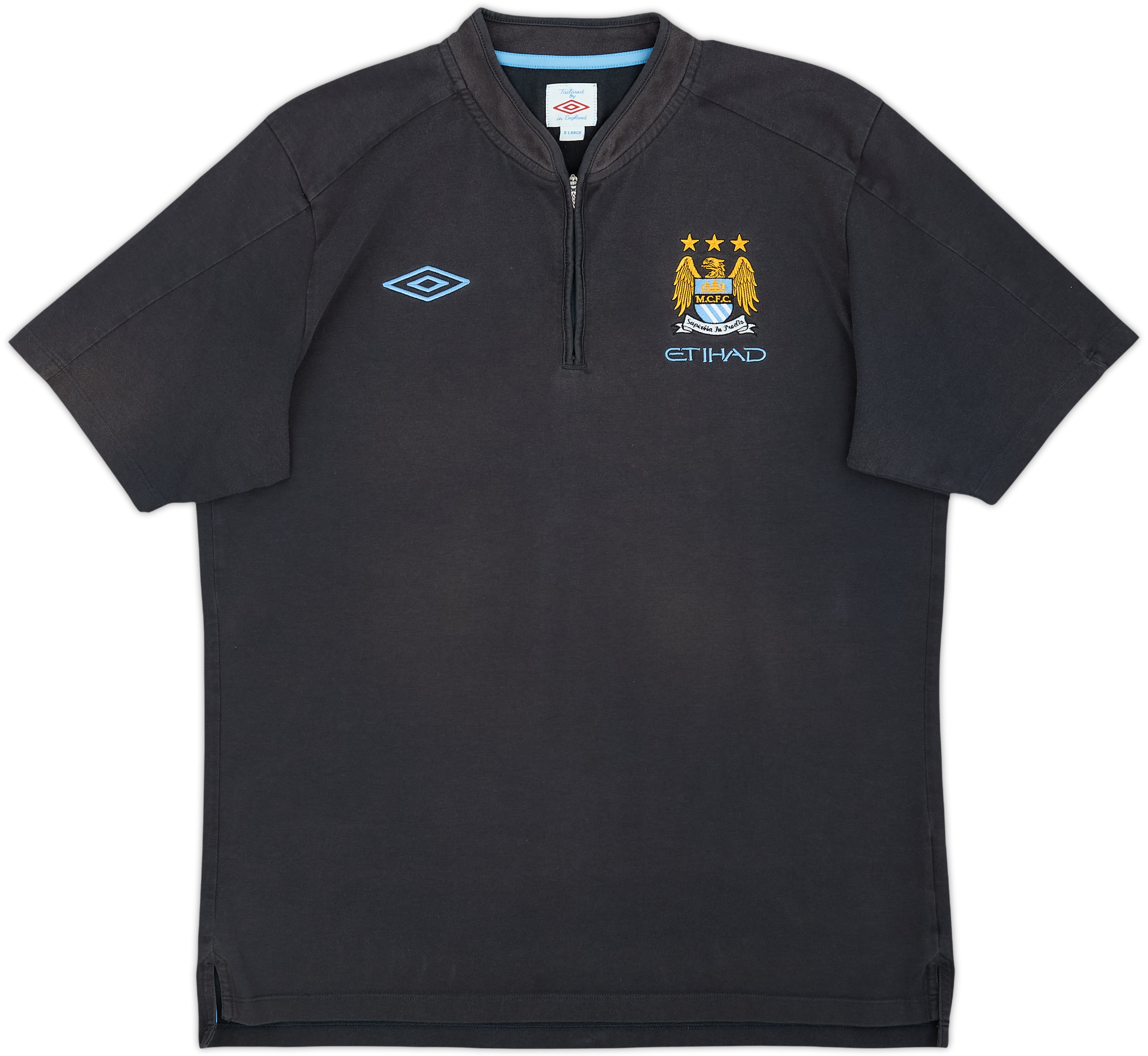 2011-12 Manchester City Umbro 1/4 Zip Polo Shirt - 6/10 - (XL)