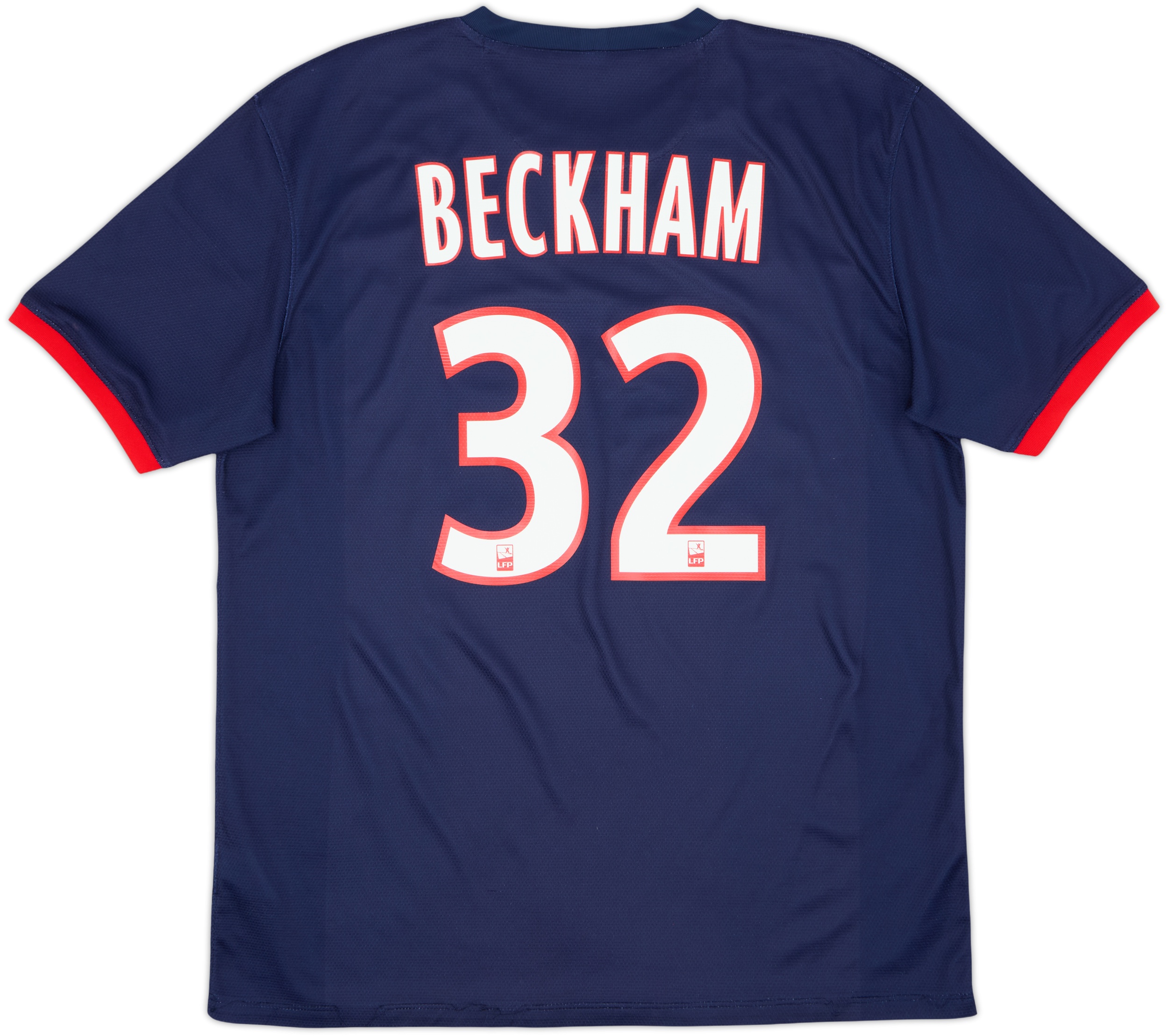 2013-14 Paris Saint-Germain Home Shirt Beckham #32 - 6/10 - (L)