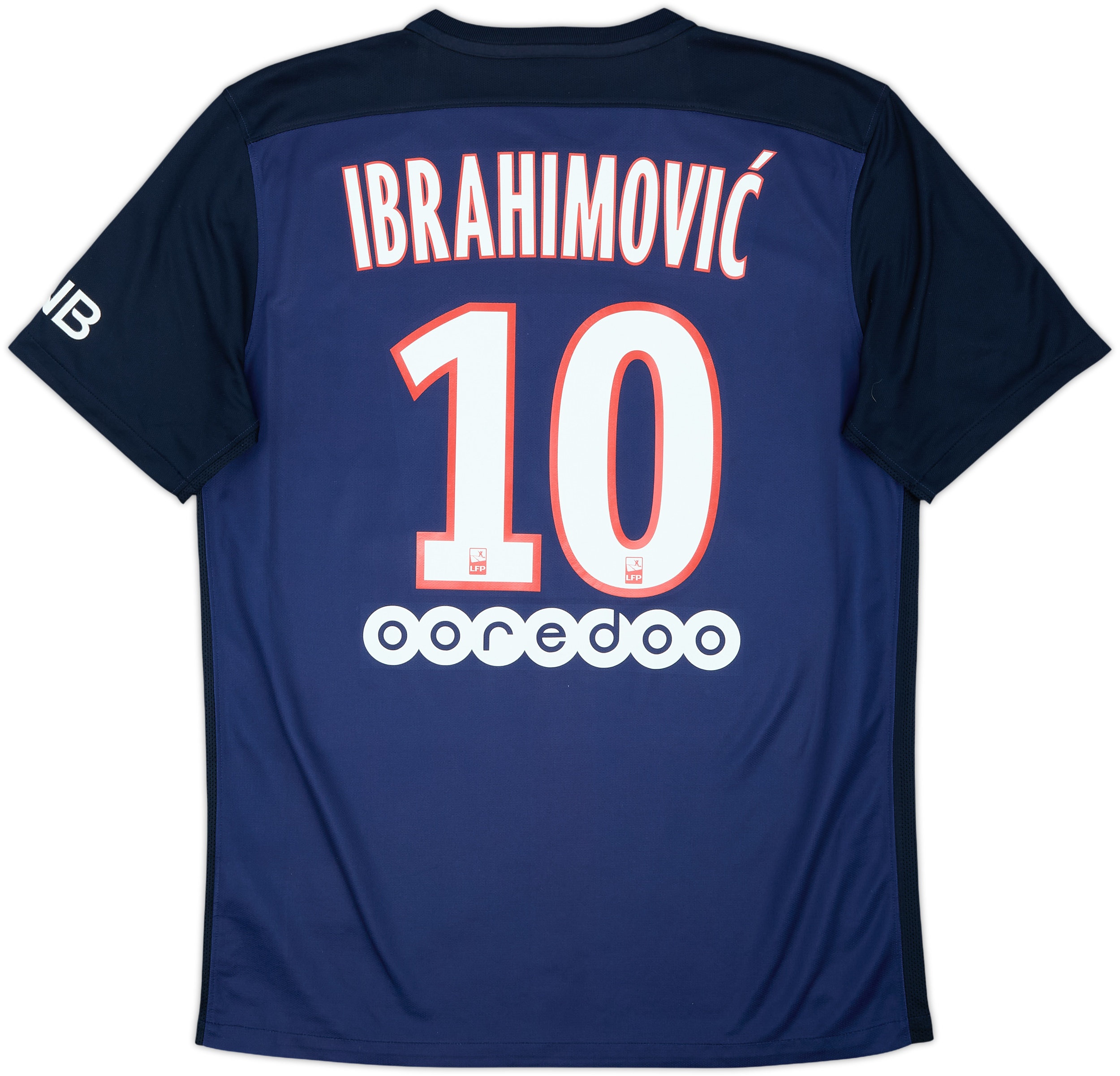 2015-16 Paris Saint-Germain Home Shirt Ibrahimovic #10 - 7/10 - (M)