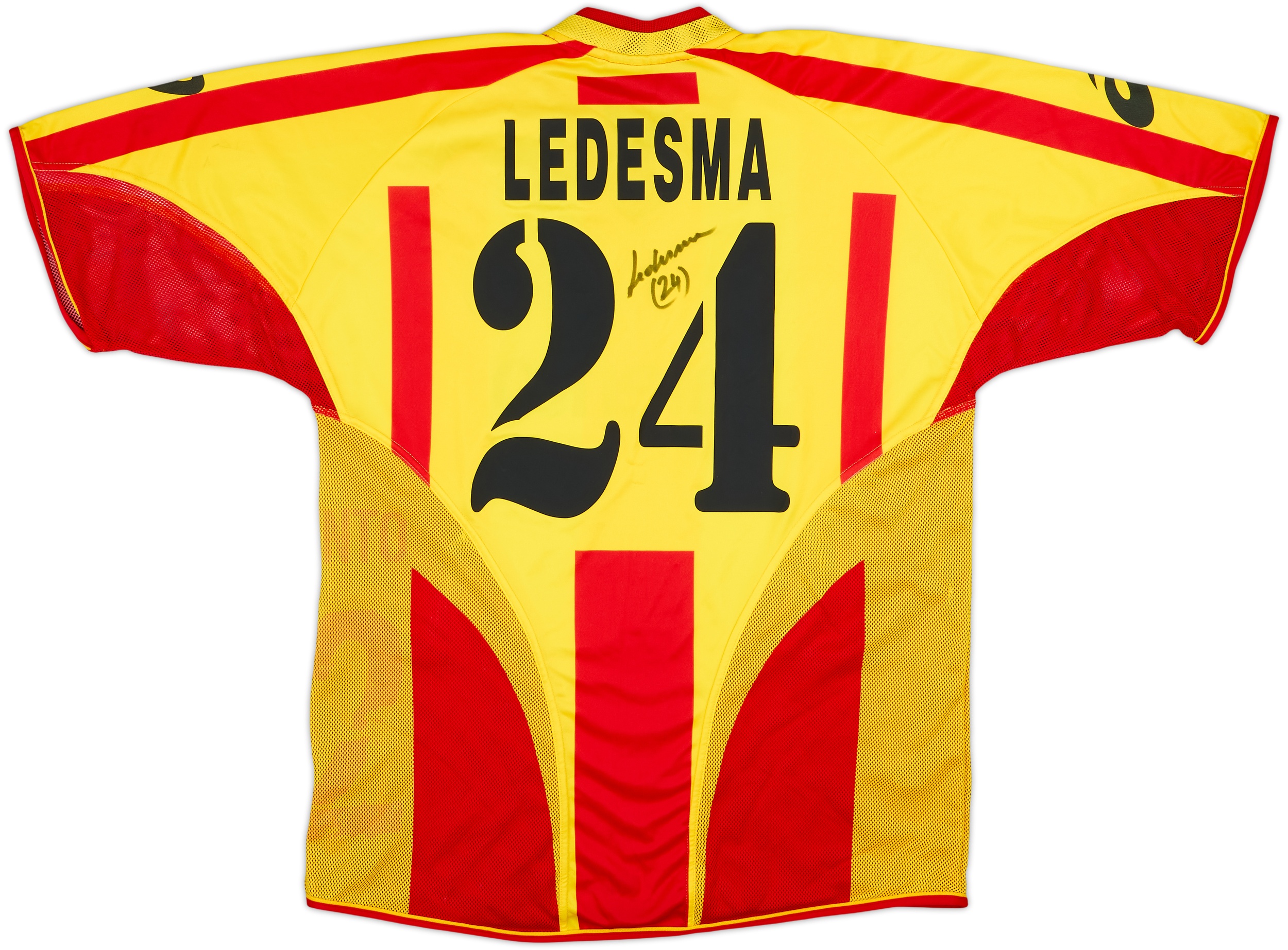 2004-05 Lecce Signed Home Shirt Ledesma #24 - 7/10 - (L)