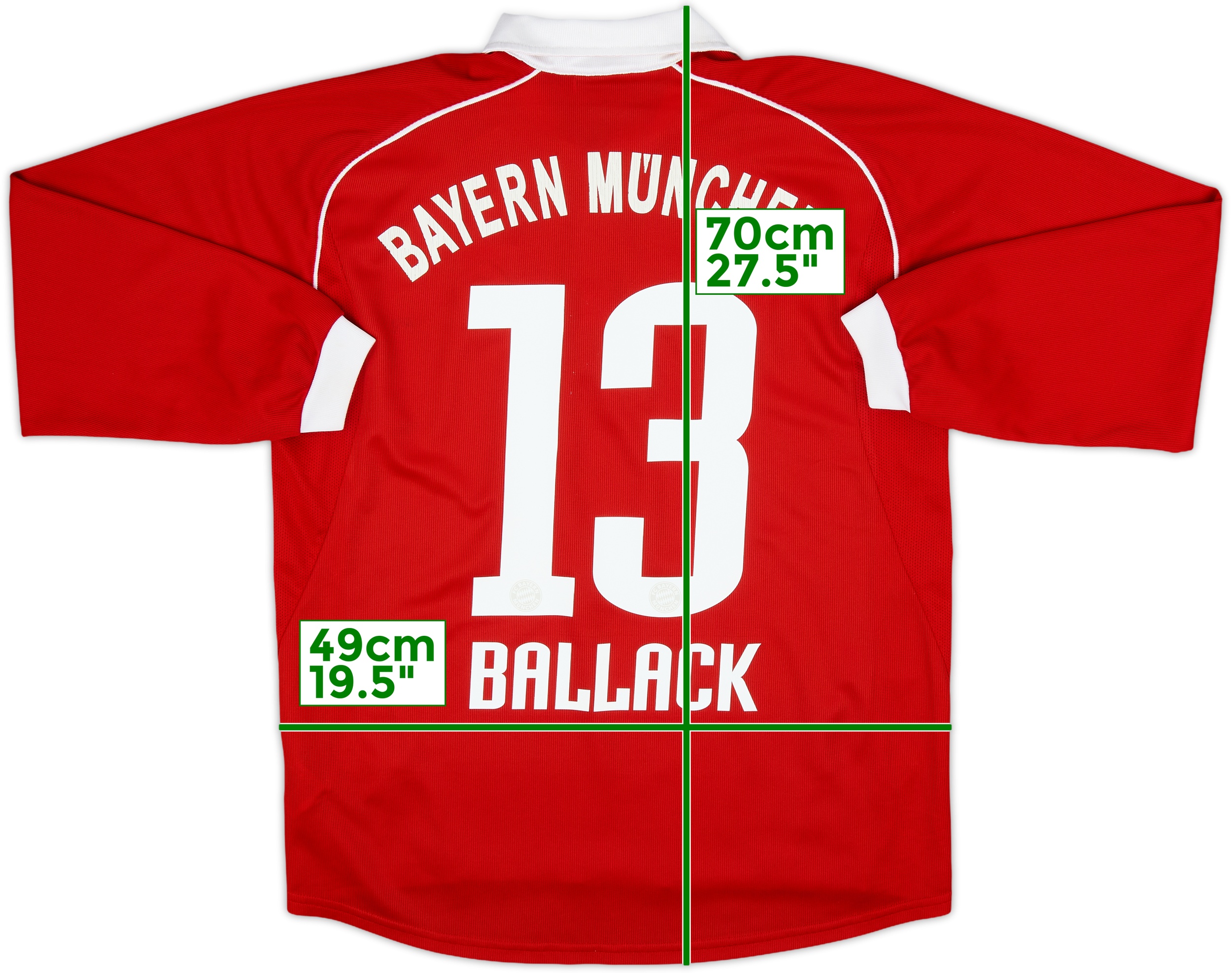 2005-06 Bayern Munich Home L/S Shirt Ballack #13 - 5/10