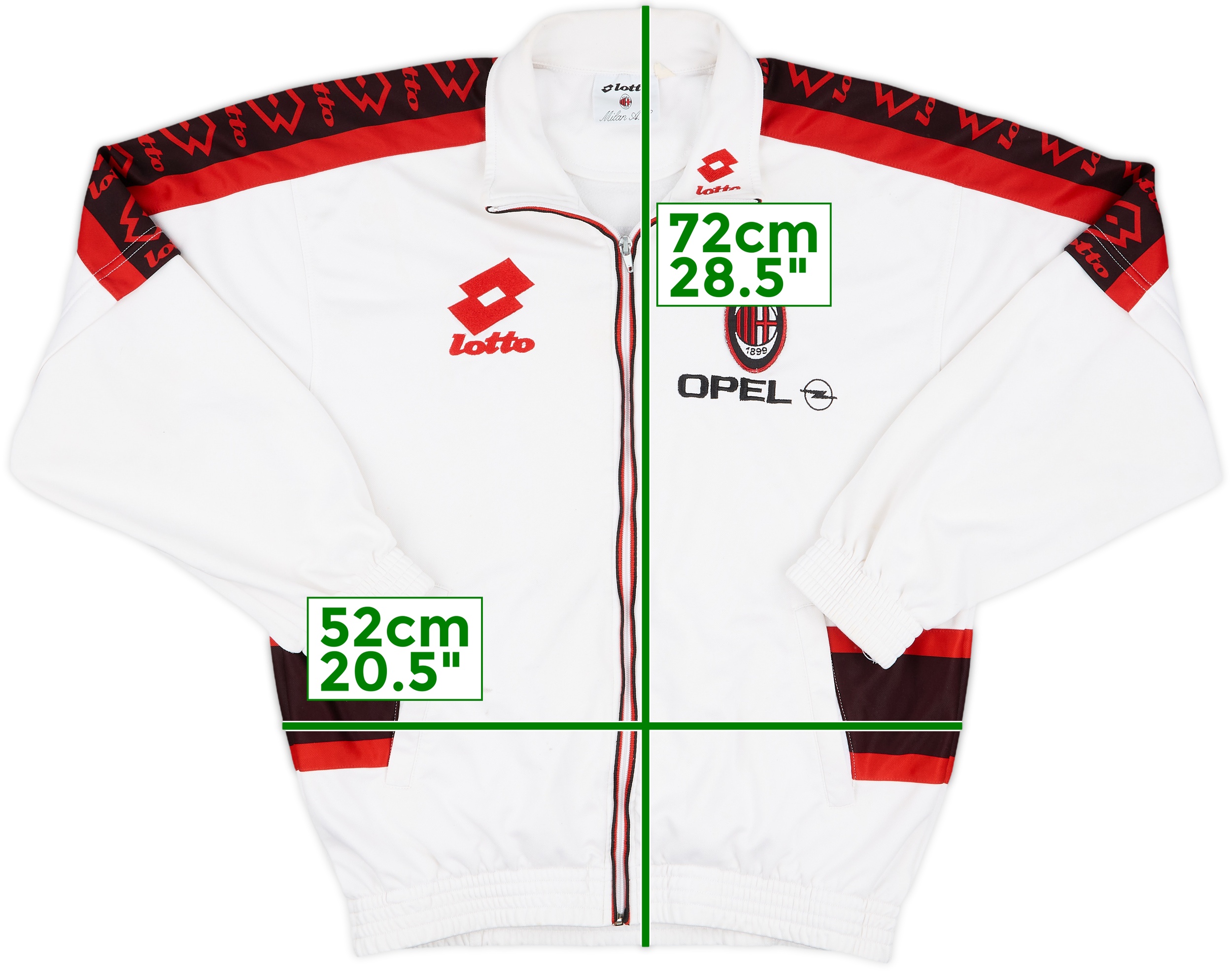 1995-96 AC Milan Lotto Track Jacket - 7/10 - (M)
