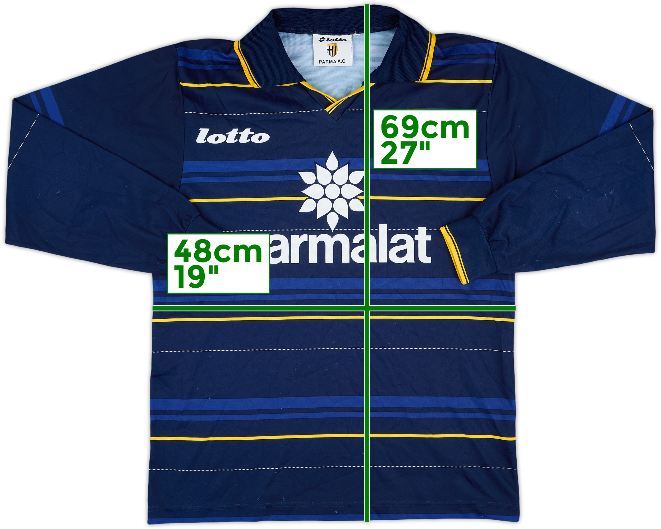 【希少】 3rd PARMA 1998 1999 希少】 3rd PARMA 1998 1999 Parma L/S third (3rd) shirt 1998