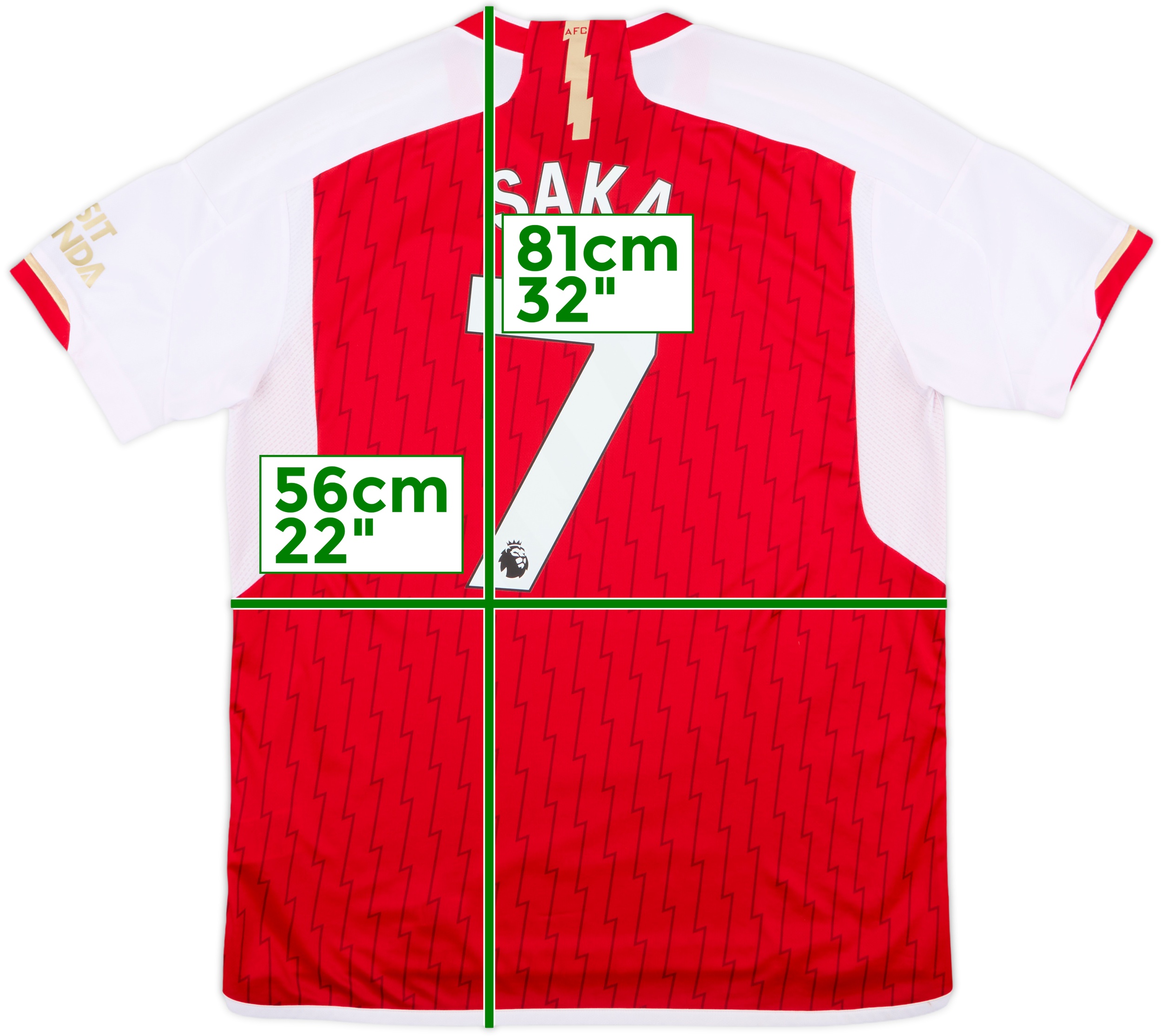 アーセナル 2023-24 シーズン シャツ SAKA 7 2023-24 Arsenal Home Shirt Saka #7 - 8/10 - (XL)