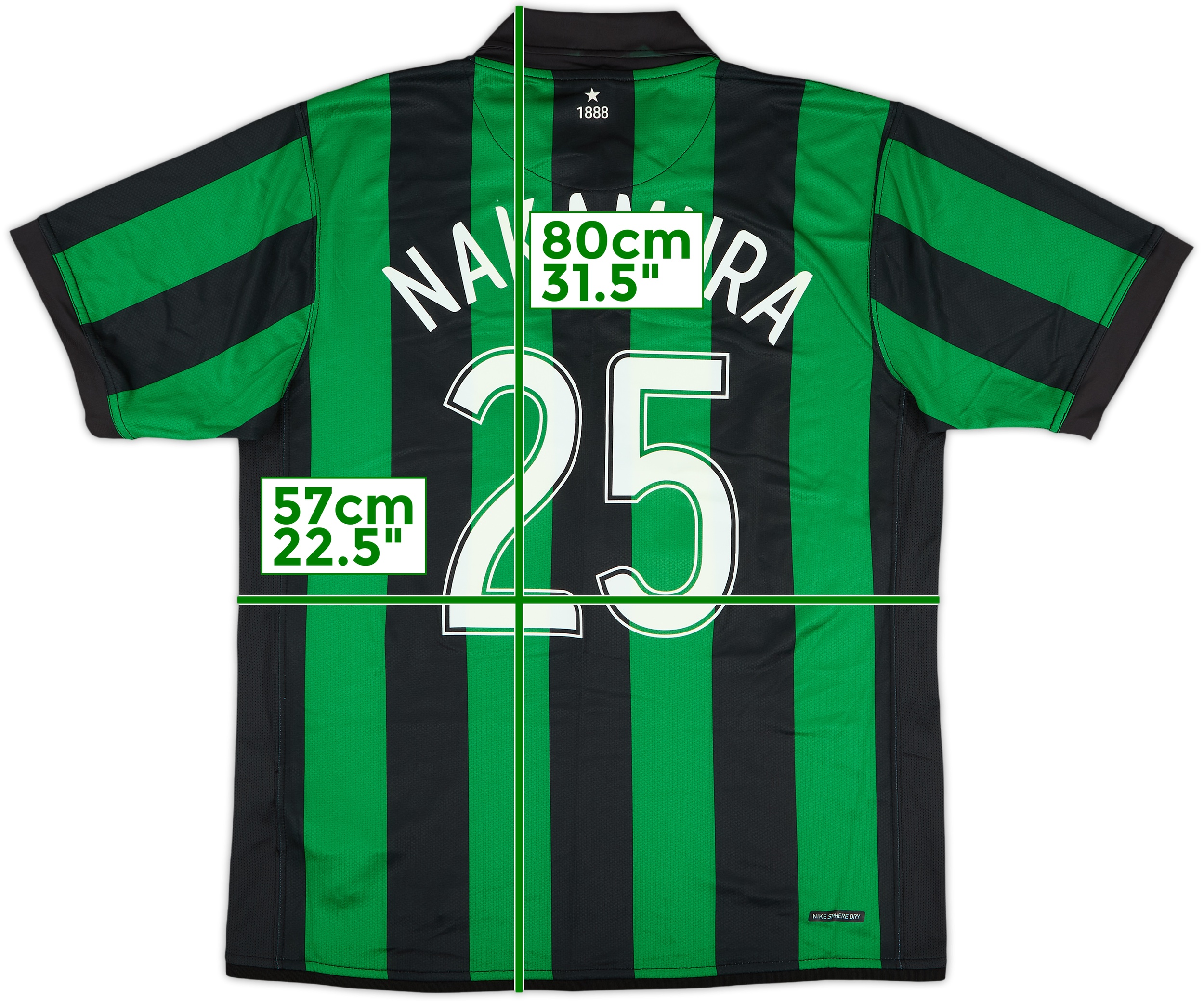 Celtic FC NAKAMURA 25番 シャツ 2007-08 Celtic Home Shirt Nakamura #25 (L)