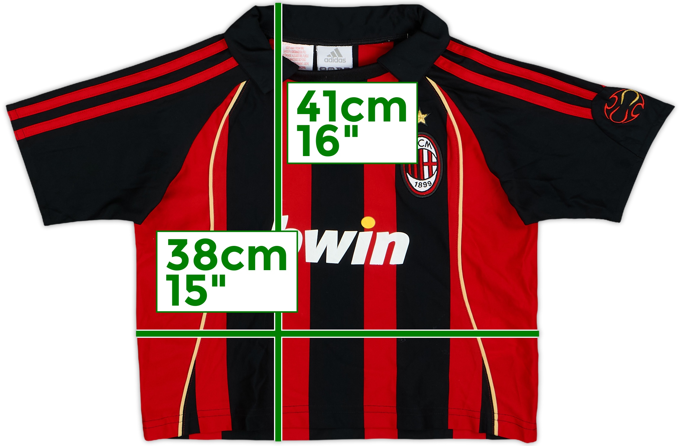 ウェア 06-07 AC Milan Game Shirt Jersey AC Milan 2006–07 Home Retro Jersey [Free Shipping]