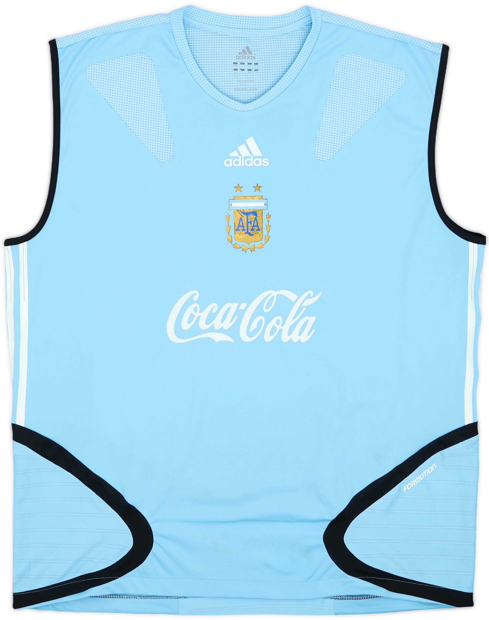 2007-08 Argentina Player Issue adidas Training Vest 5/10 (L/XL)