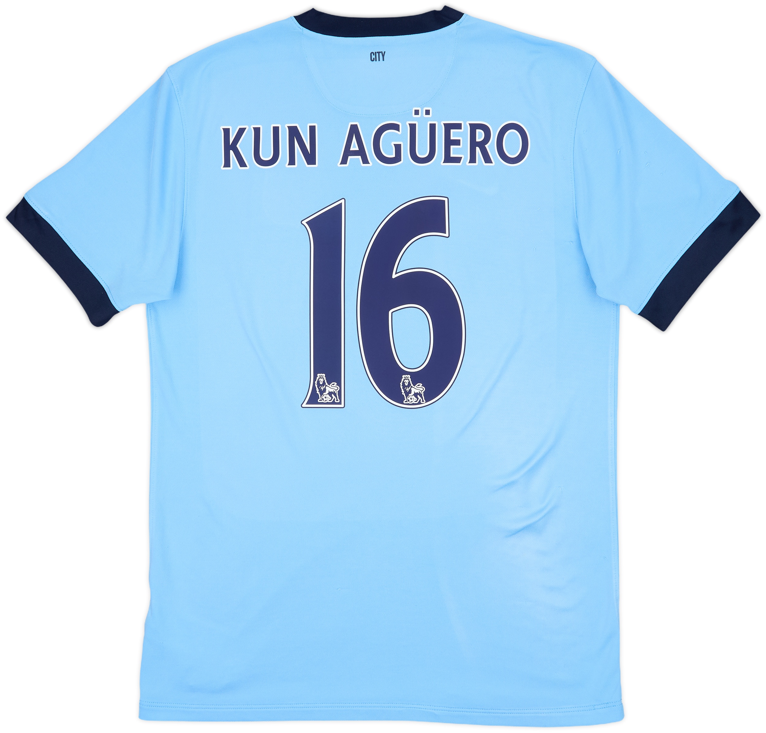 2014-15 Manchester City Home Shirt Kun Aguero #16 - 5/10 - (L)