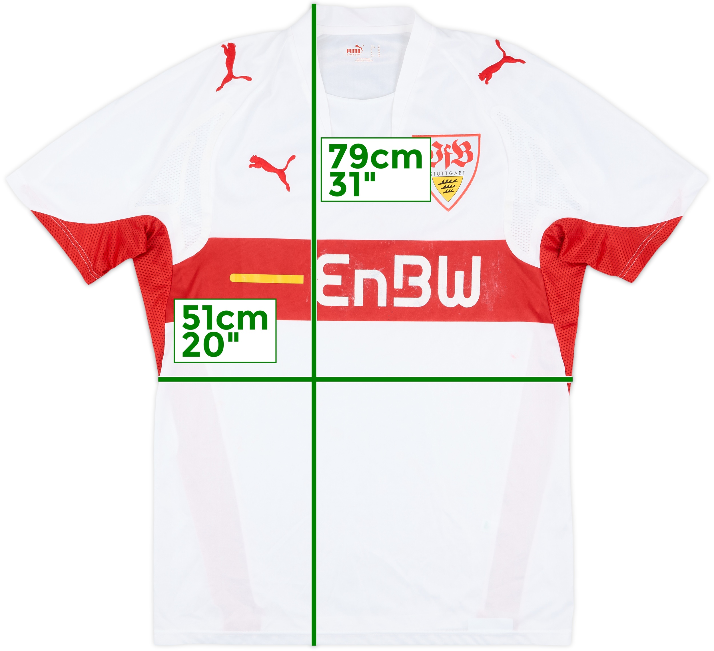 2007-08 Stuttgart Home Shirt - 5/10 - (M)