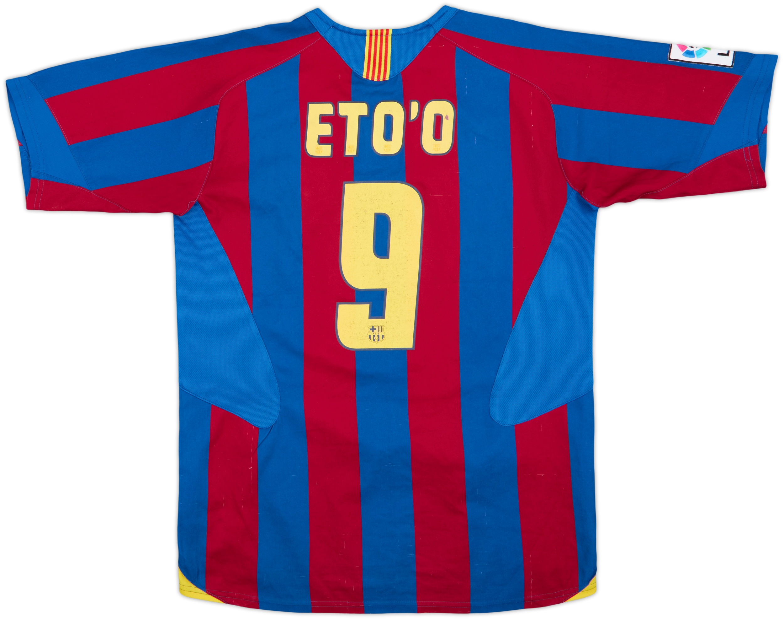 2005-06 Barcelona Home Shirt Eto'o #9 - 6/10 - (XL.Boys)