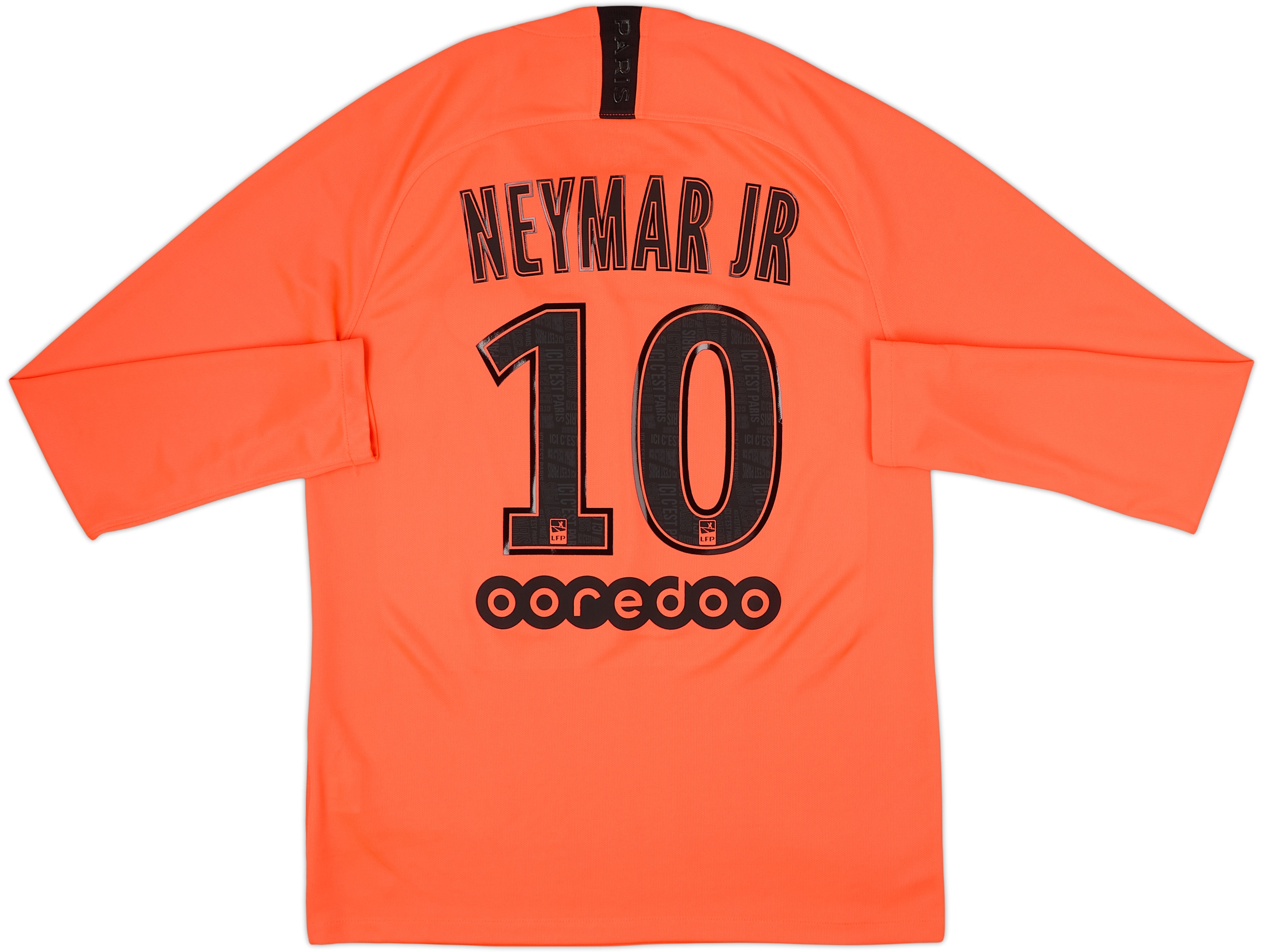 NEYMAR JR 10 PARIS DRI-FIT Lサイズシャツ 2019-20 Paris Saint-Germain Away L/S Shirt Neymar Jr #10 - 9/10 - (M)