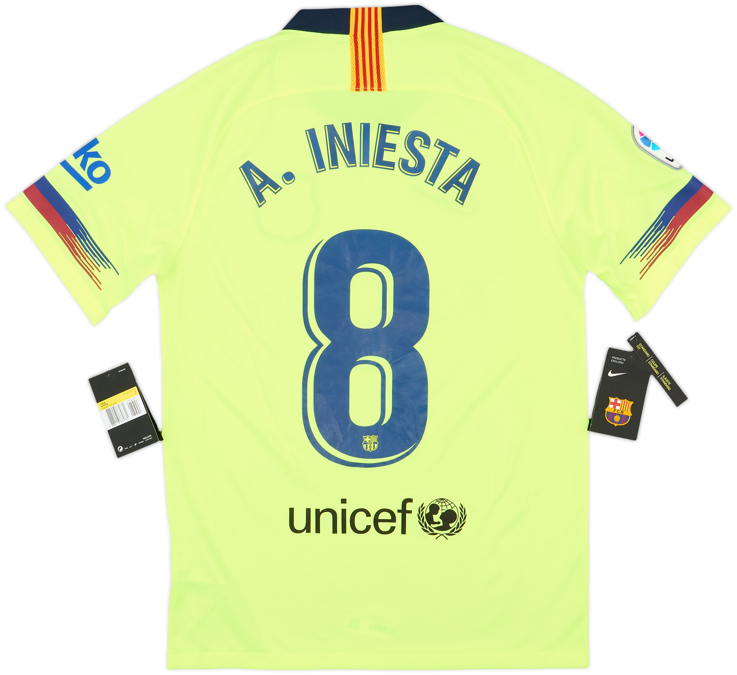2018-19 Barcelona Away Shirt A.Iniesta #8 (S)