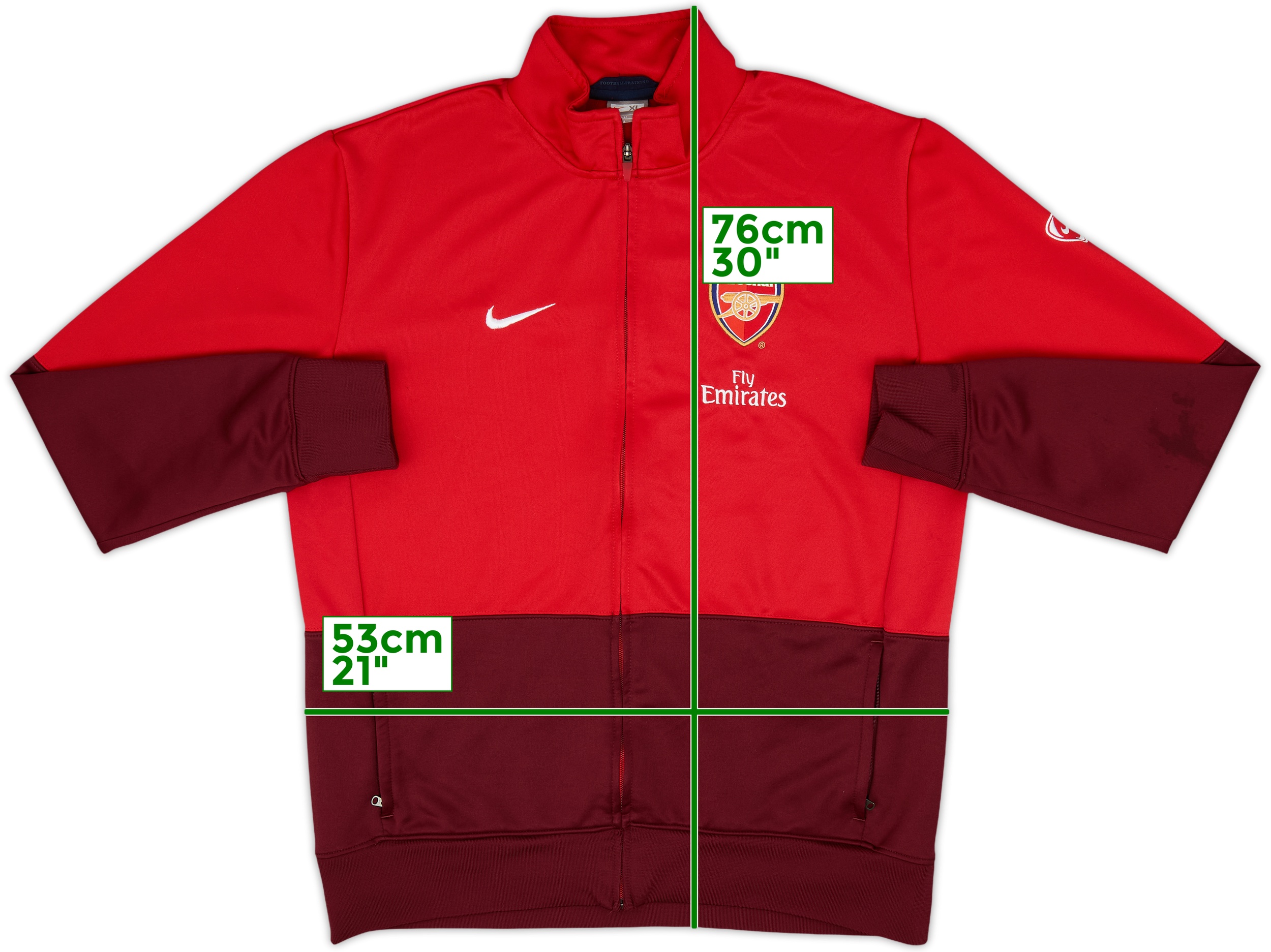 ウェア Nike Arsenal 2010-11 Arsenal Nike 1/2 Zip Track Jacket - 4/10 - (XXL)