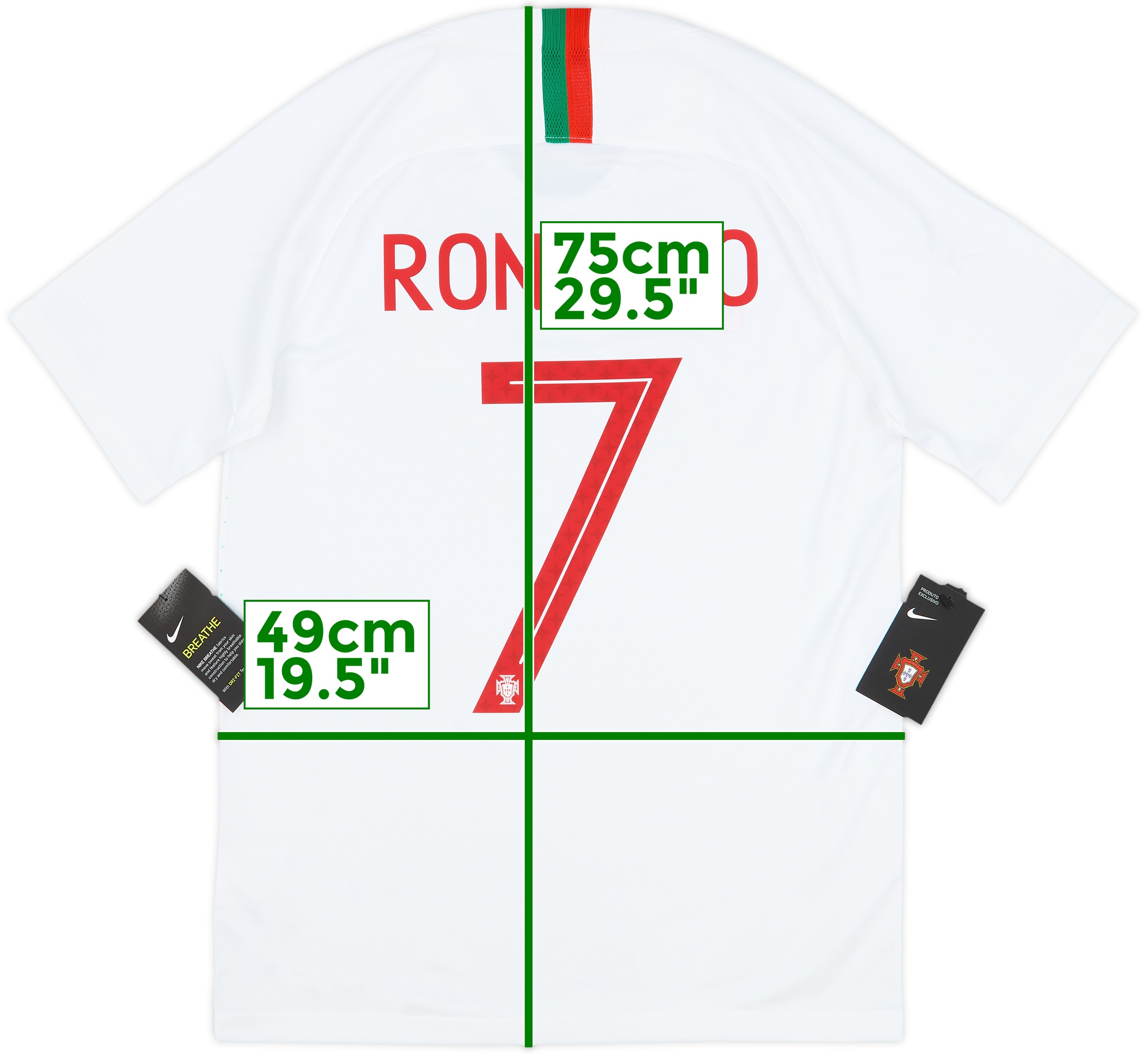 2018-19 Portugal Away Shirt Ronaldo #7 (S)