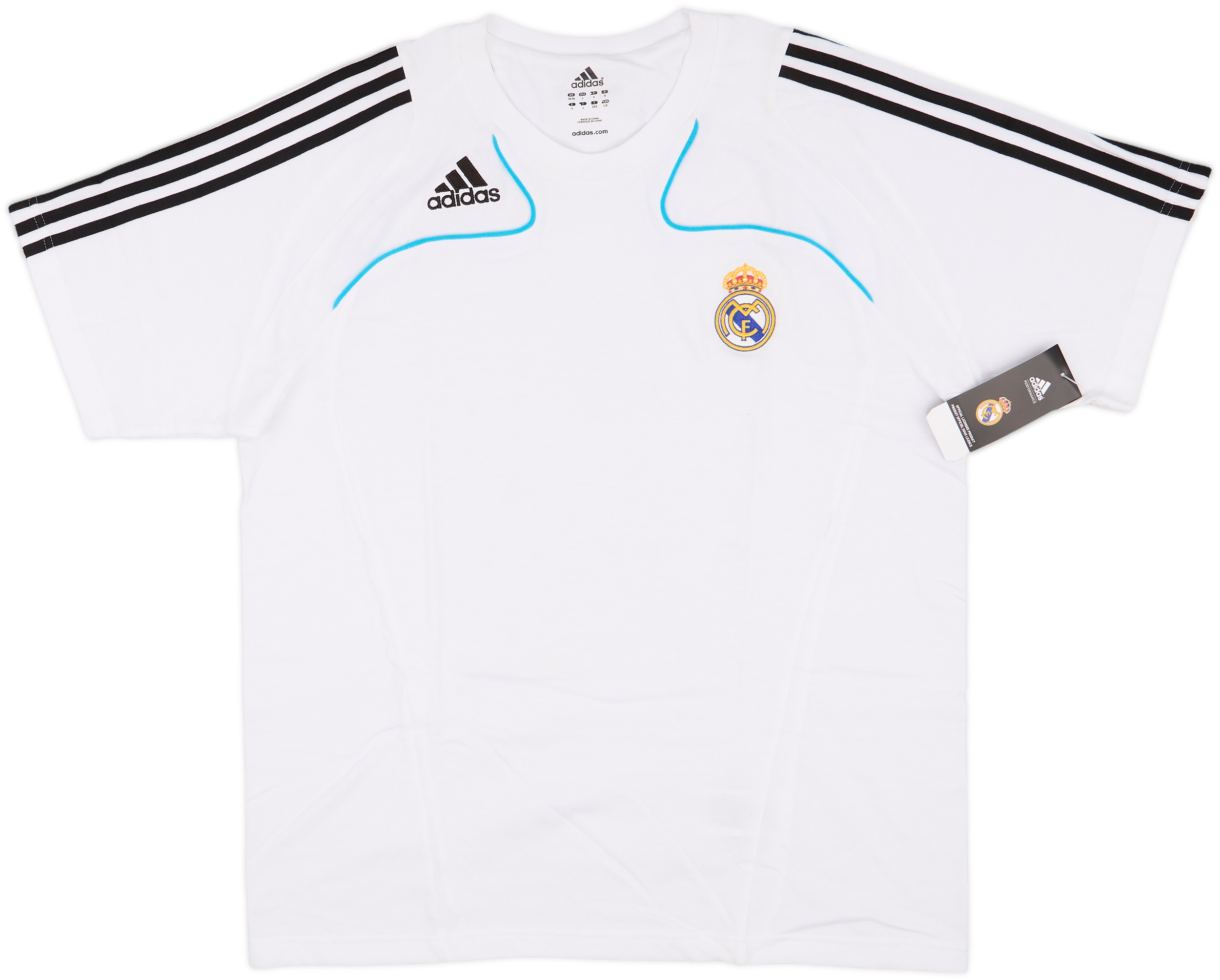 adidas Real Madrid シャツ Mサイズ 水色 2008-09 Real Madrid adidas Cotton Tee (L/XL)