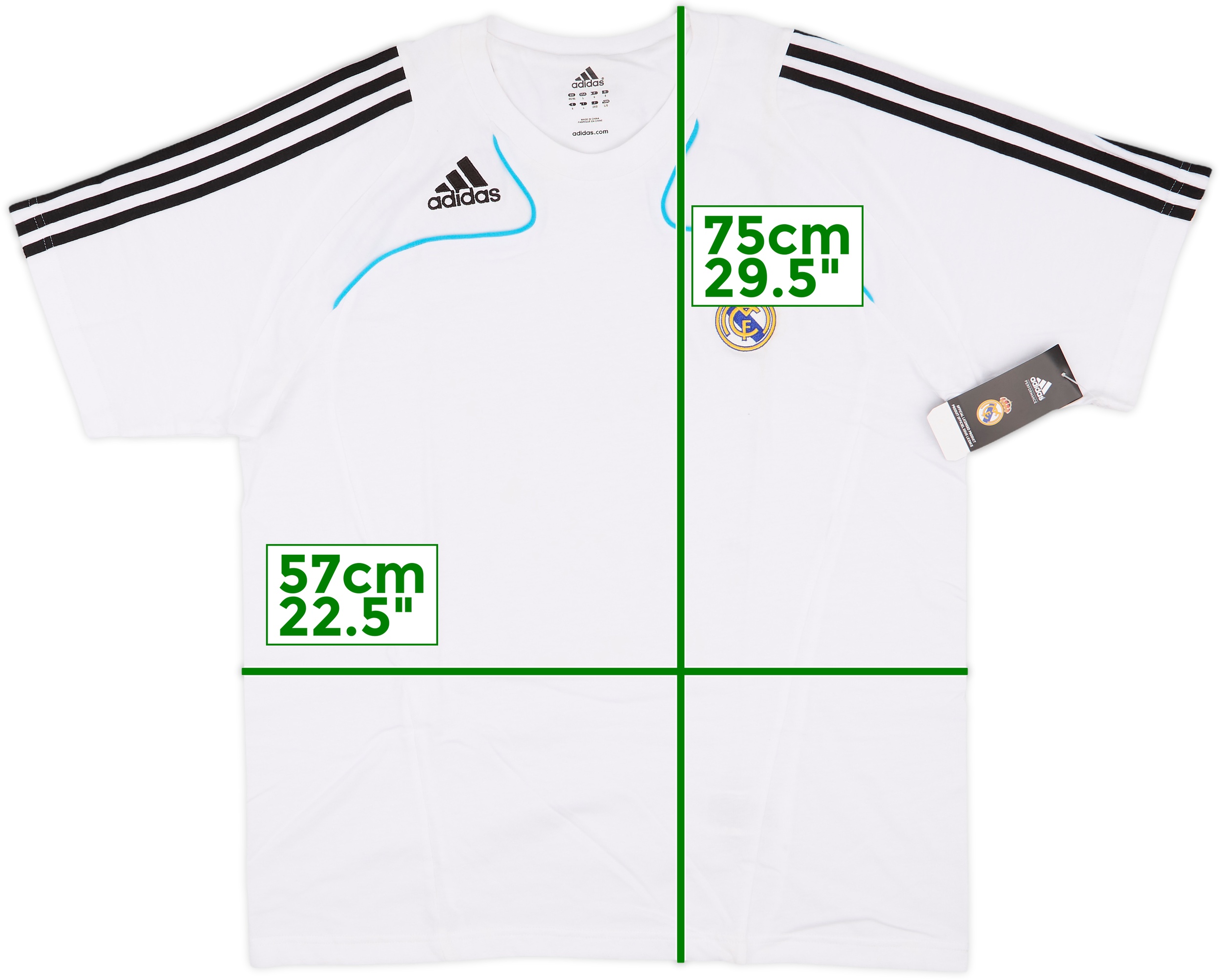 アディダス 00s 09/10REAL MADIRD ユニフォーム M 2008-09 Real Madrid adidas Cotton Tee (L/XL)