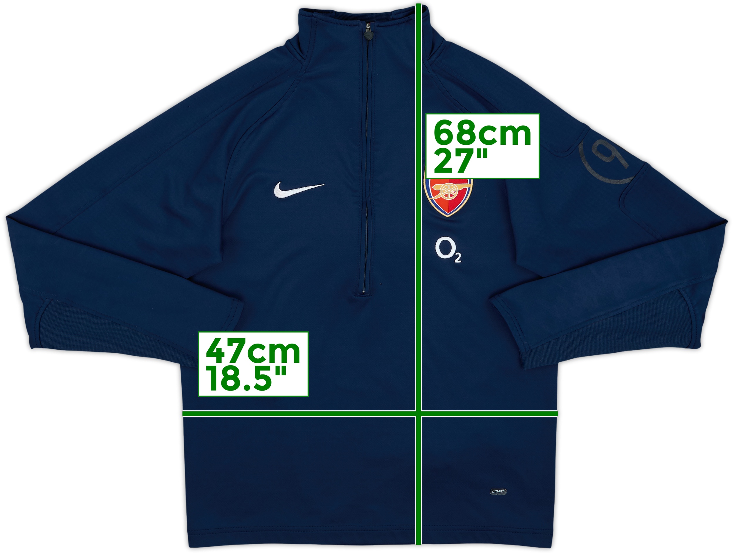 ウェア Arsenal 2005-2006 () 2005-06 Arsenal Nike 1/2 Zip