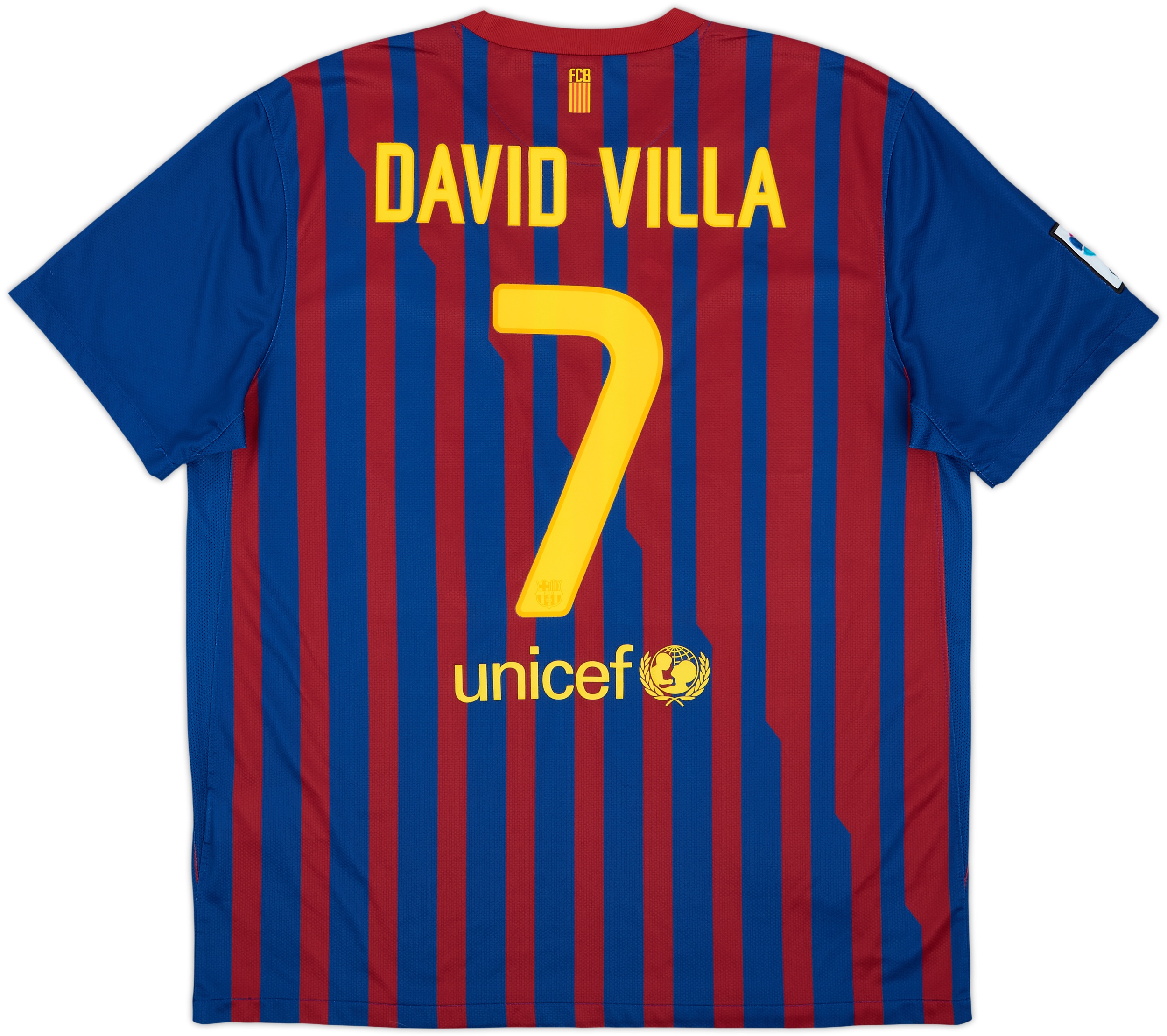 2011-12 Barcelona Home Shirt David Villa #7 - 8/10 - (XL)