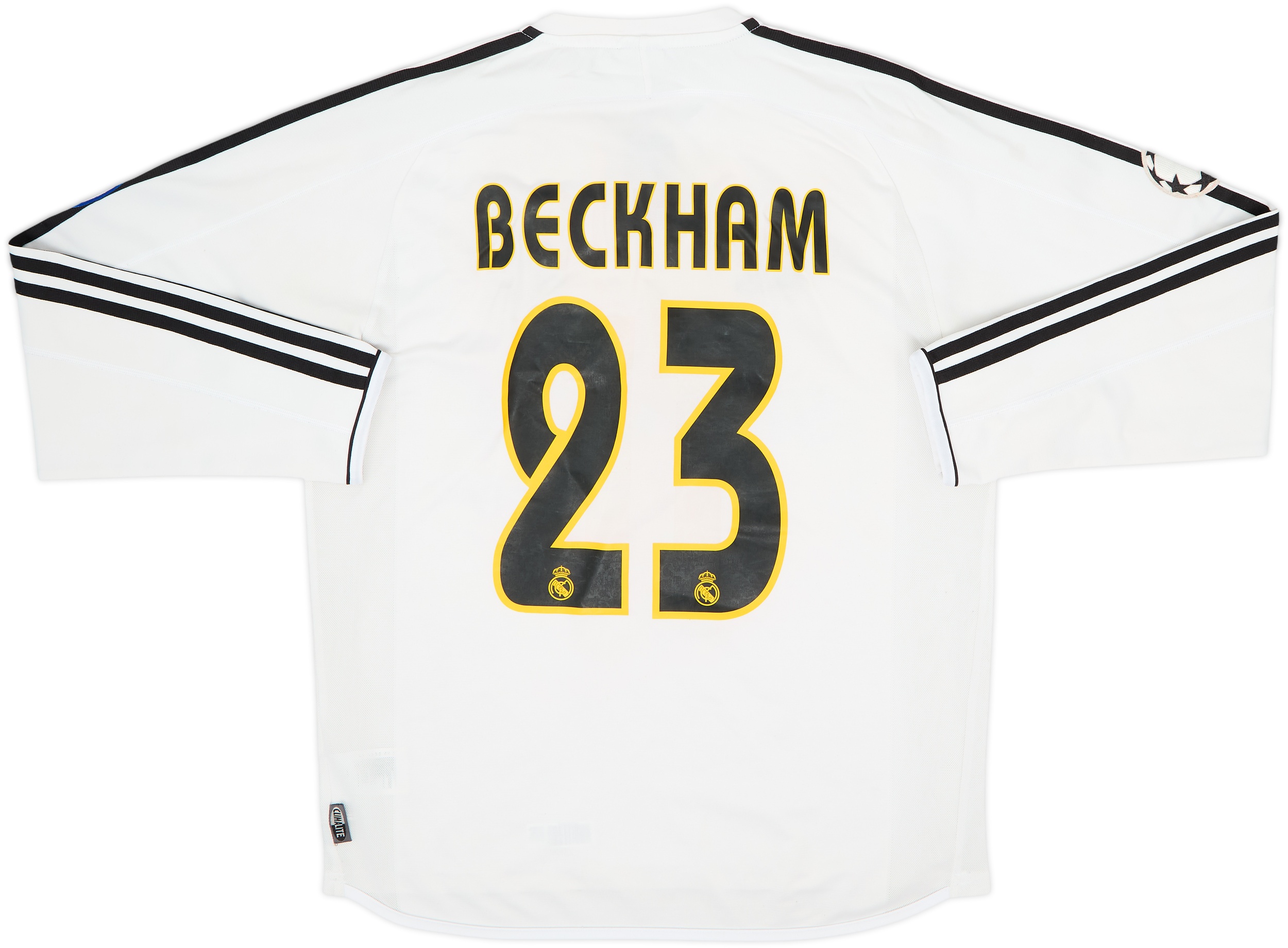 2003-04 Real Madrid Home L/S Shirt Beckham #23 - 5/10 - (M)