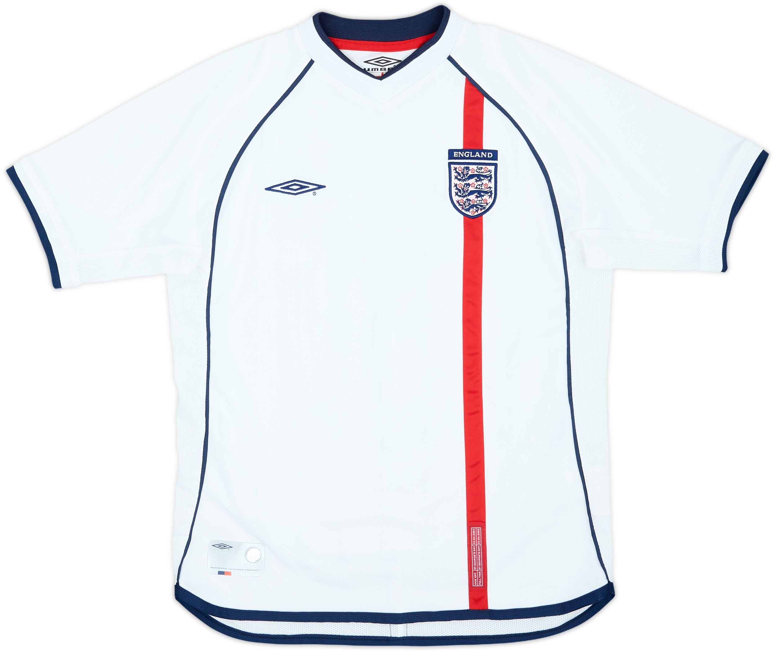 ウェア UMBRO England 2001-03  uniform 2001-03 England Home Shirt - 10/10 - (M.Boys)