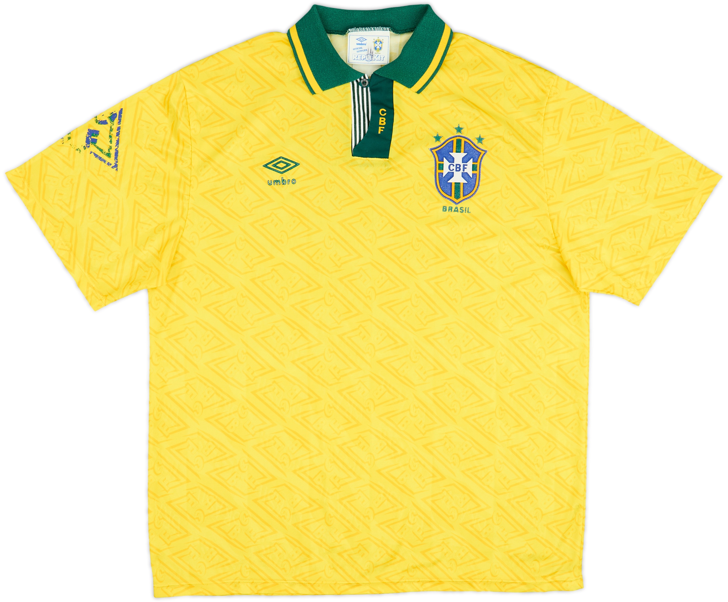 1991-93 Brazil Home Shirt - 6/10 - (XXL)