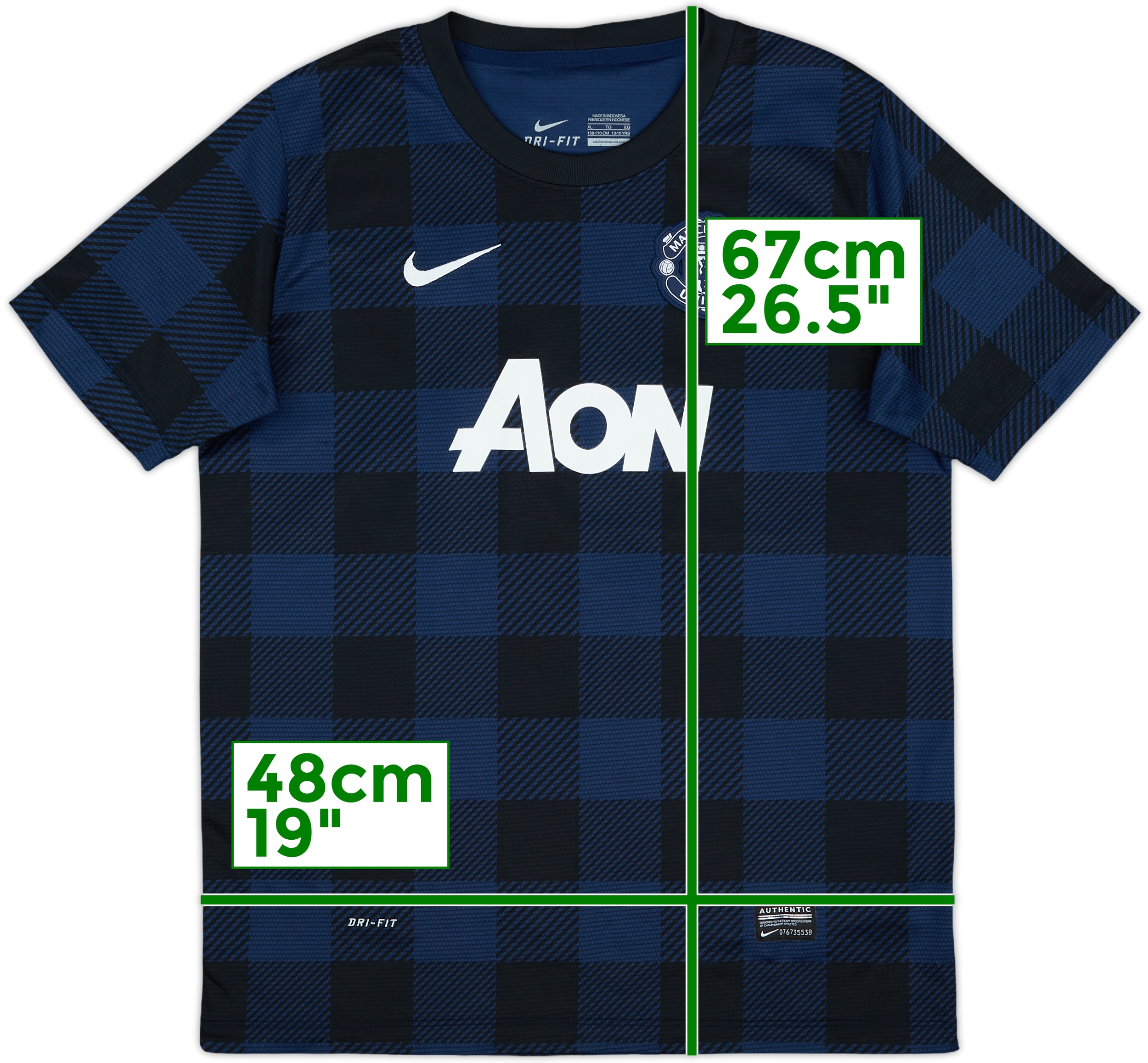 MANCHESTER UNITED 2013/2014 AWAY FOOTBALL SHIRT JERSEY NIKE