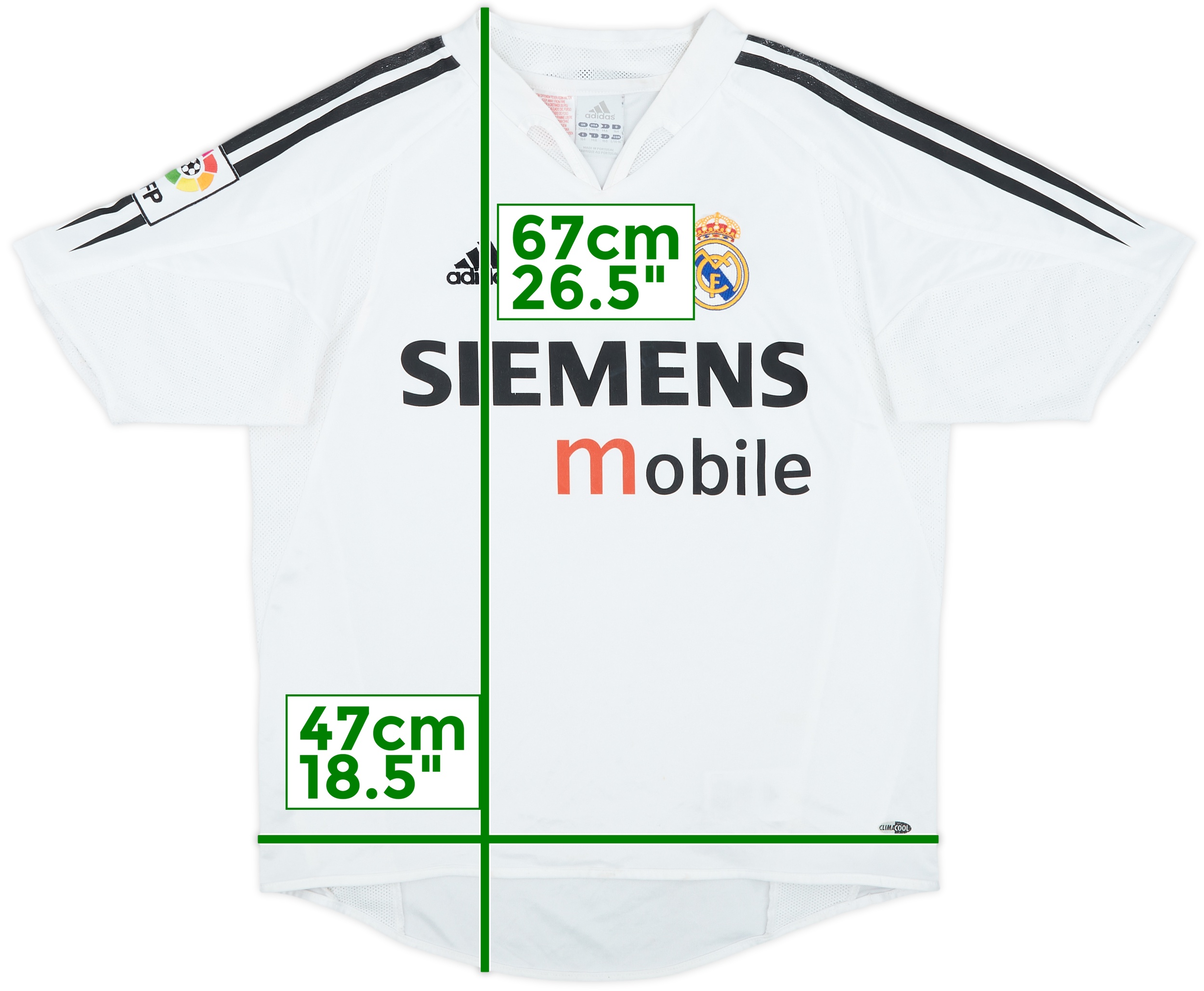 REAL MADRID 2004 2005 HOME FOOTBALL SHIRT SOCCER JERSEY