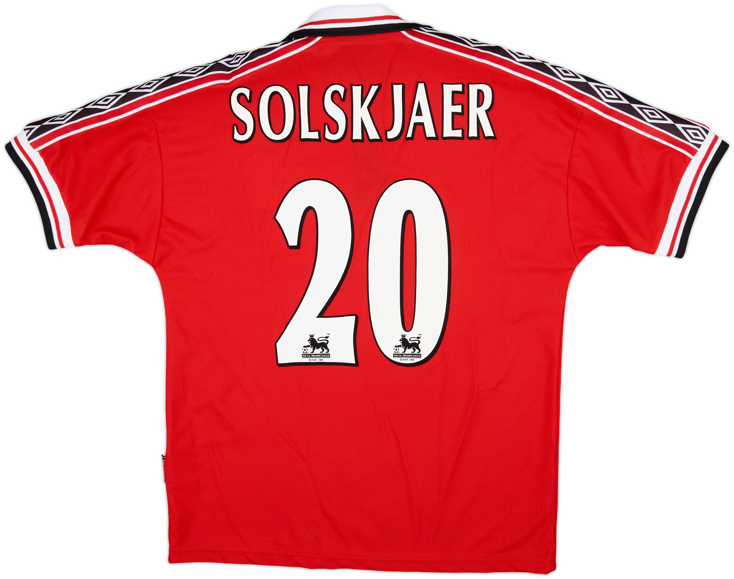 1998-00 Manchester United Home Shirt Solskjaer #20 - 9/10 - (M)