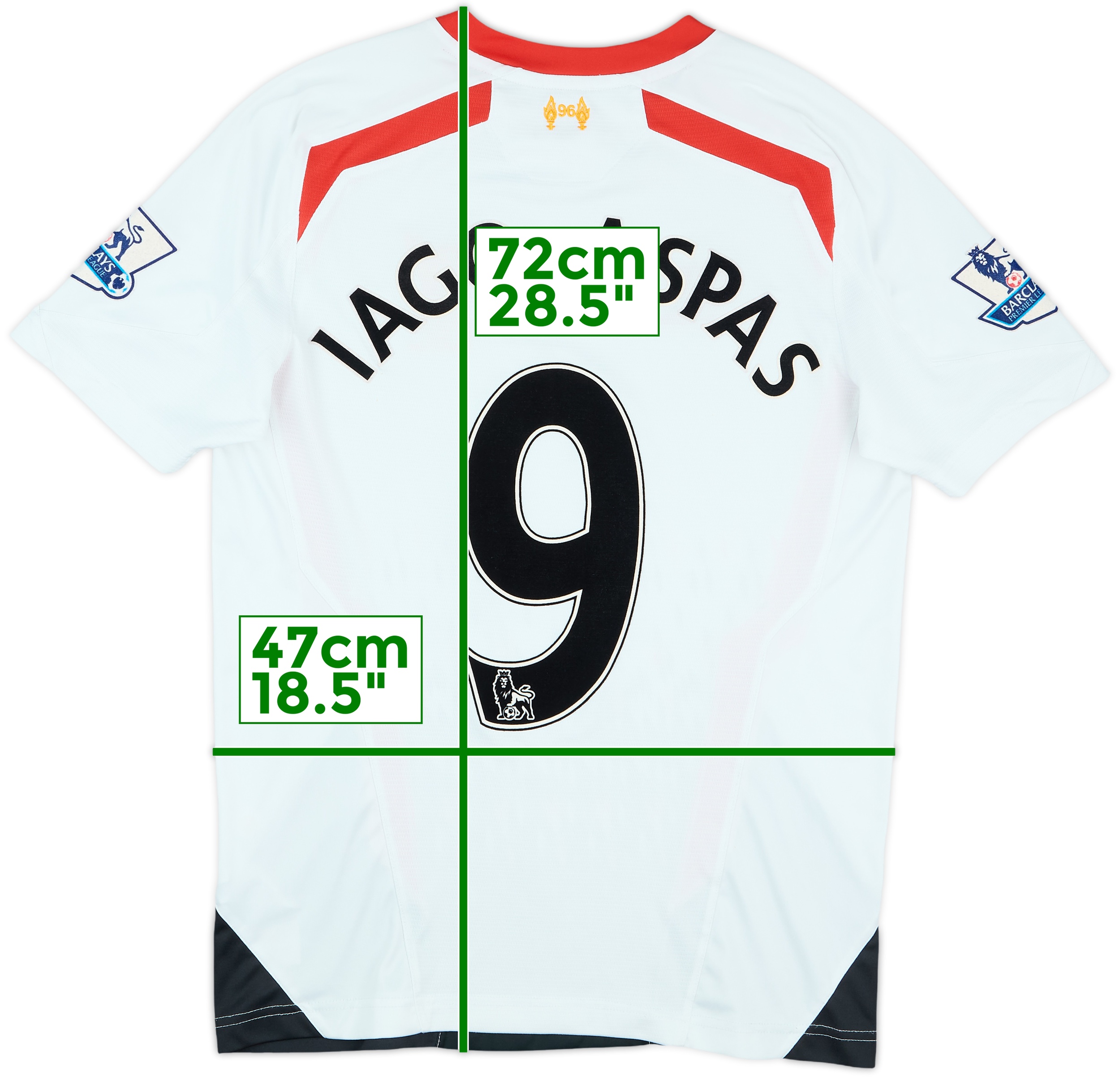 2013-14 Liverpool Away Shirt Iago Aspas #9 - 9/10 - (S)