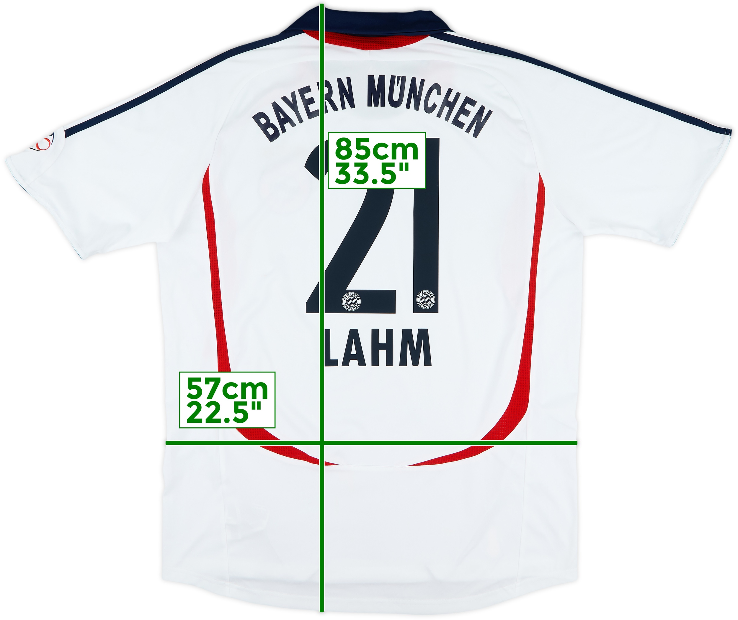 back numberサッカーシャツ♡ 2006-07 Bayern Munich Away Shirt Lahm #21 - 7/10 - (L)