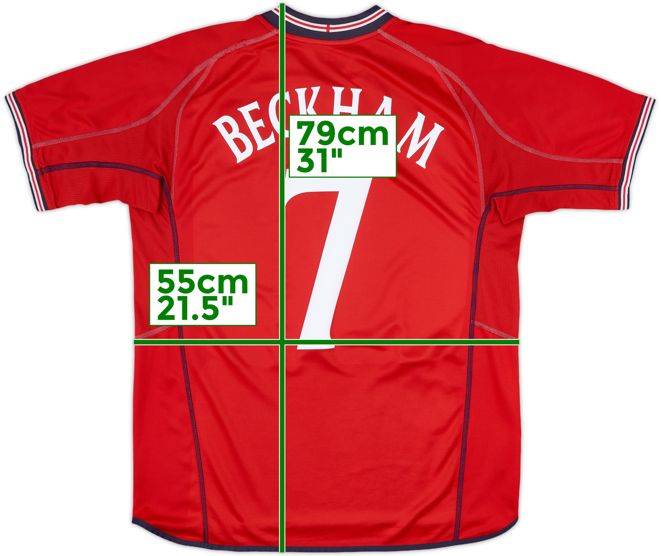 ウェア England Away 2004 #7 Beckham Longsleeve 2004-06 England Away L/S Shirt Beckham #7