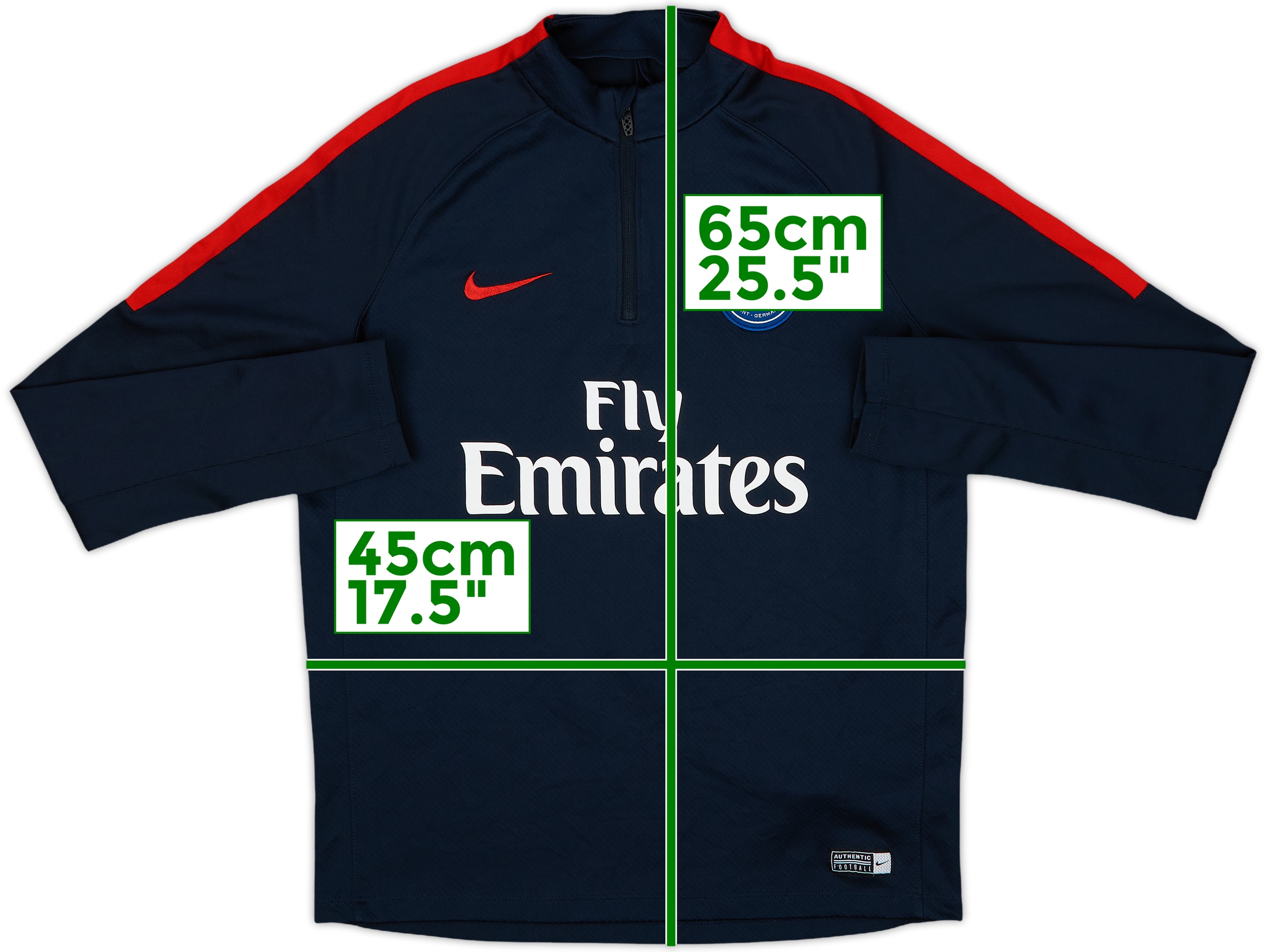 2017-18 Paris Saint-Germain Nike 1/4 Zip Drill Top - 8/10