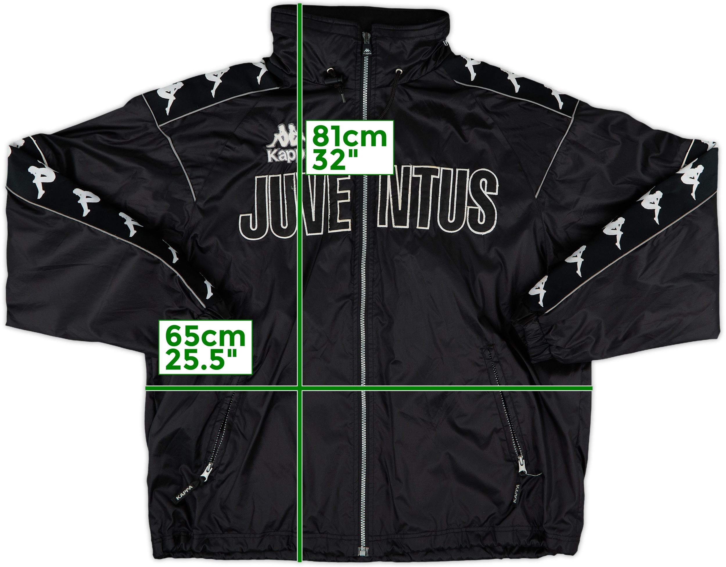 1998-99 Juventus Kappa Hooded Rain Jacket - 10/10 - (L)