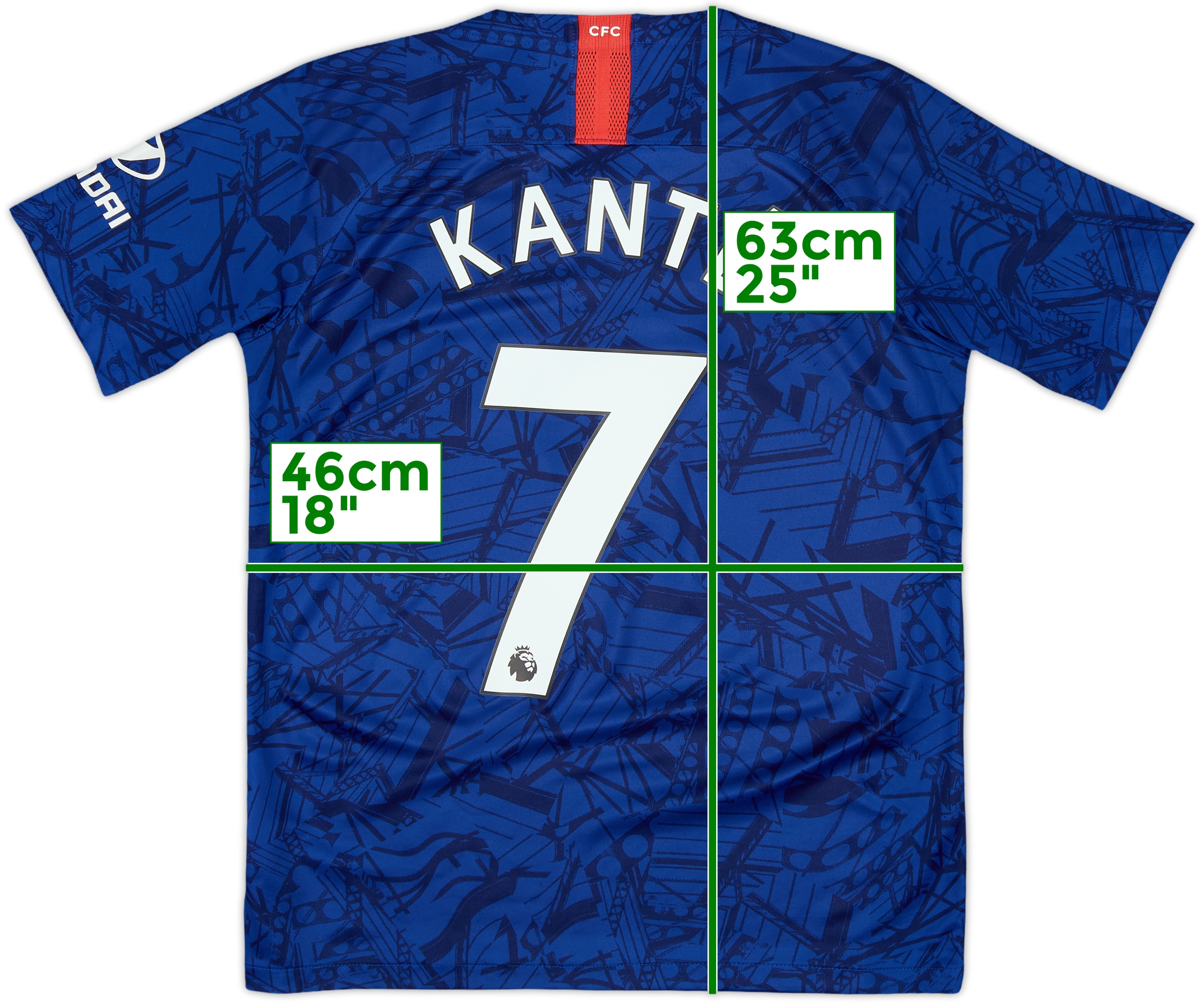 【希少】チェルシー 18-19シーズンKANTÉ 7番 ホームシャツ 2018-19 Chelsea Authentic Home Shirt Kante #7 (S)