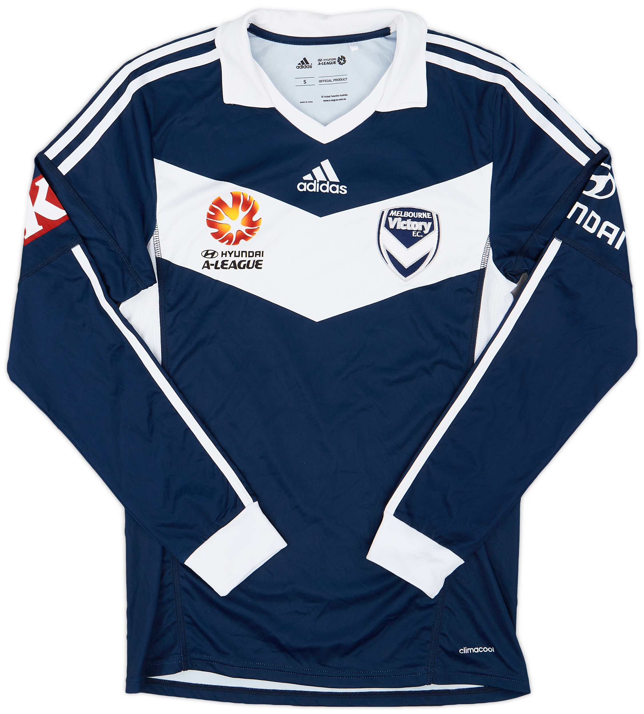 2013-15 Melbourne Victory Home L/S Shirt - 9/10 - (S)