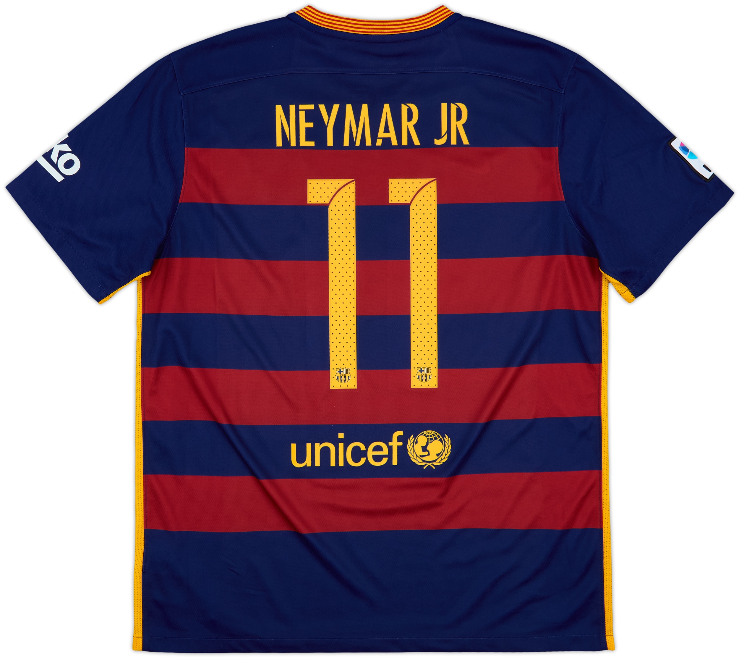 2015-16 Barcelona Home Shirt Neymar Jr #11 - 8/10 - (XL)