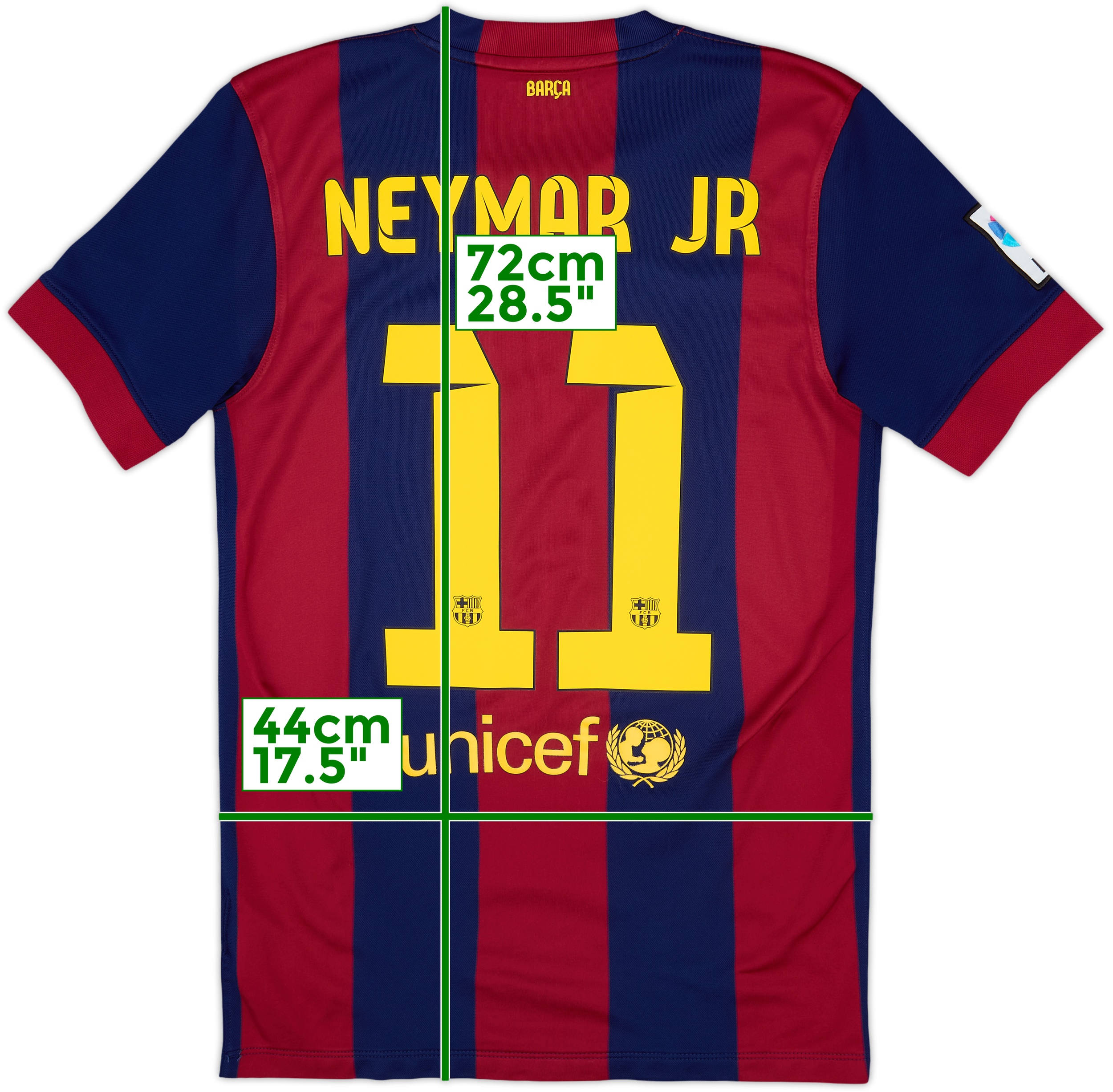 2014-15 Barcelona Home Shirt Neymar Jr #11 - 8/10 - (S)