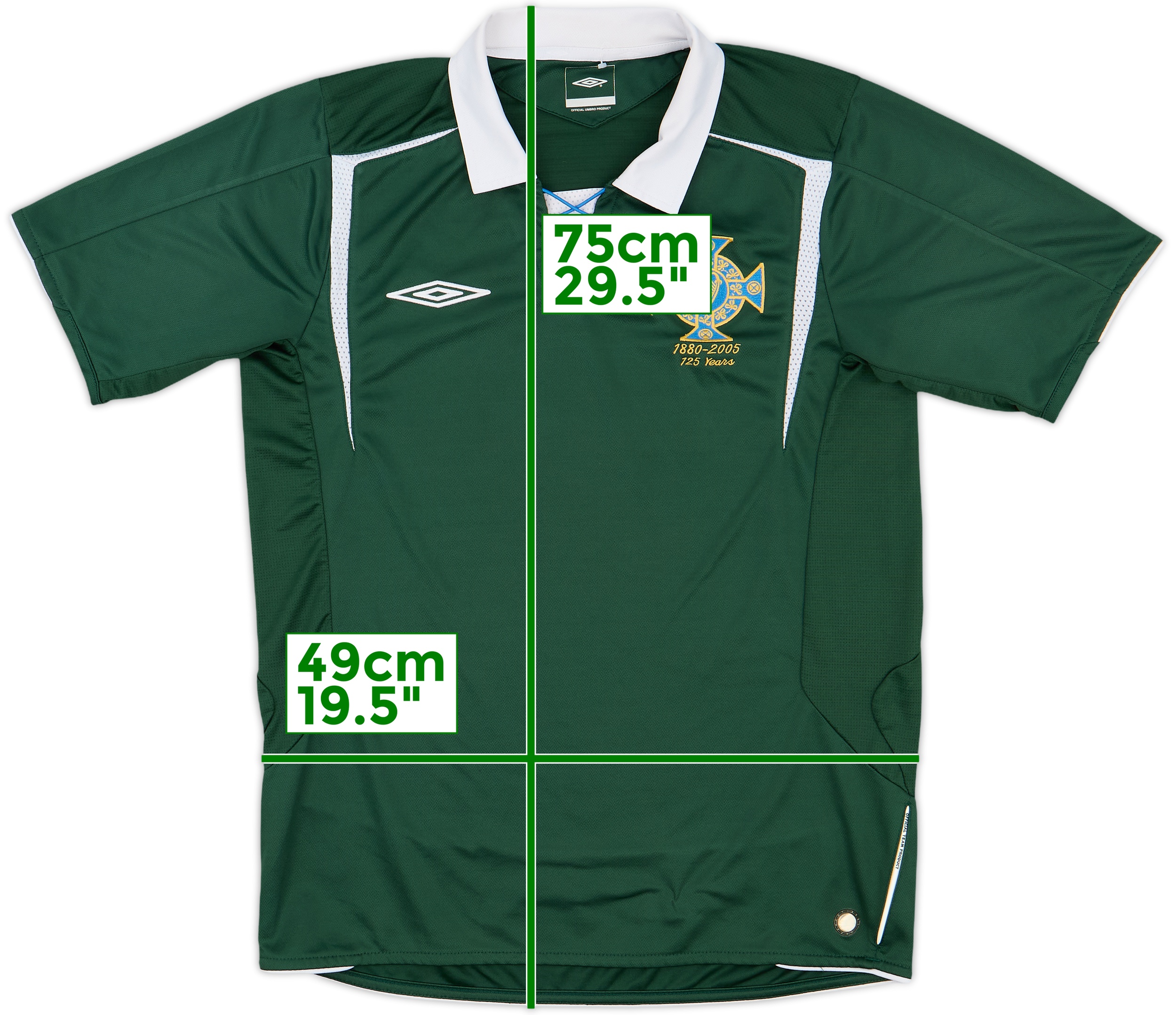 ウェア UMBRO Northern Ireland 125th anniversary 2005 Northern Ireland '125 Years' Shirt - 10/10 - (M)