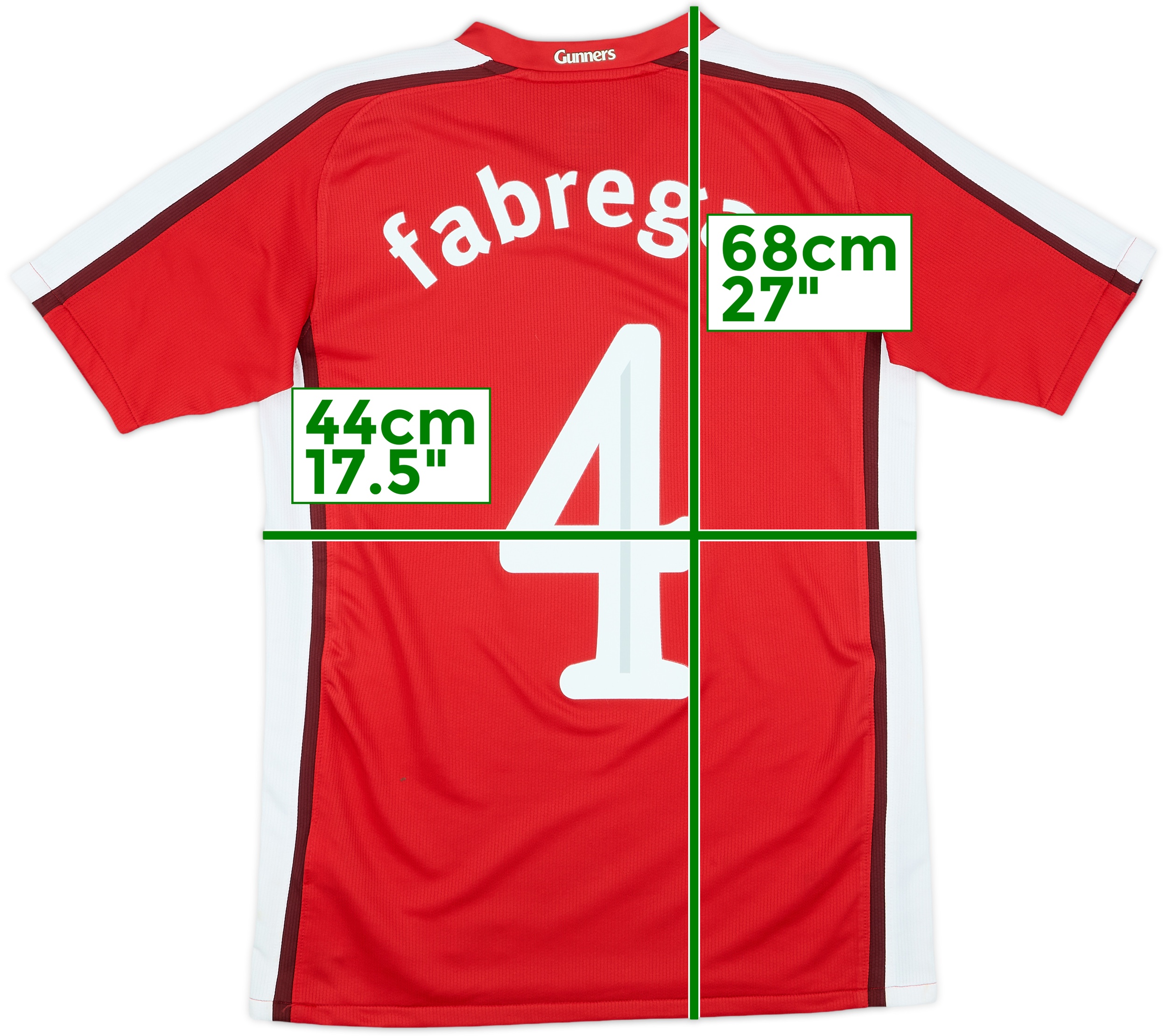 アーセナル FABREGAS 4 2008-10 Arsenal Home Shirt Fabregas #4