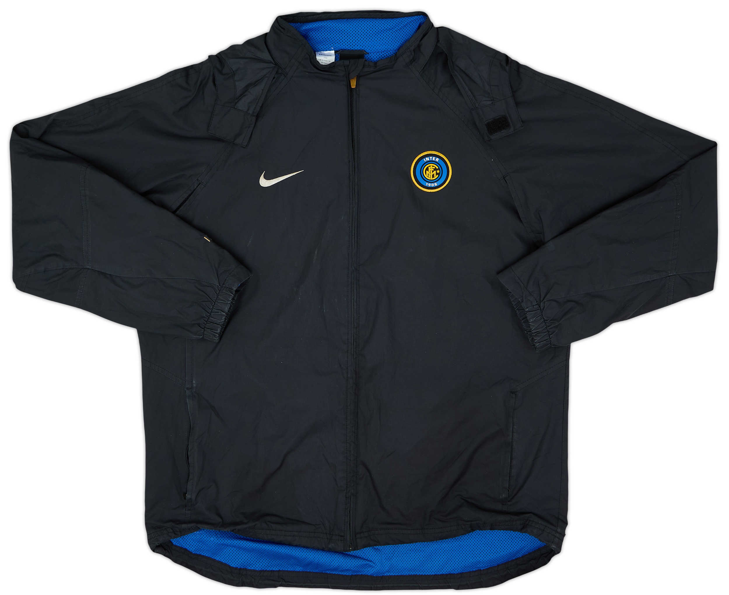 ウェア NIKE 2004-05 INTER MILANO KIDS 140cm 2004-05 Inter Milan Nike Hooded Rain Jacket - 7/10 - (M)