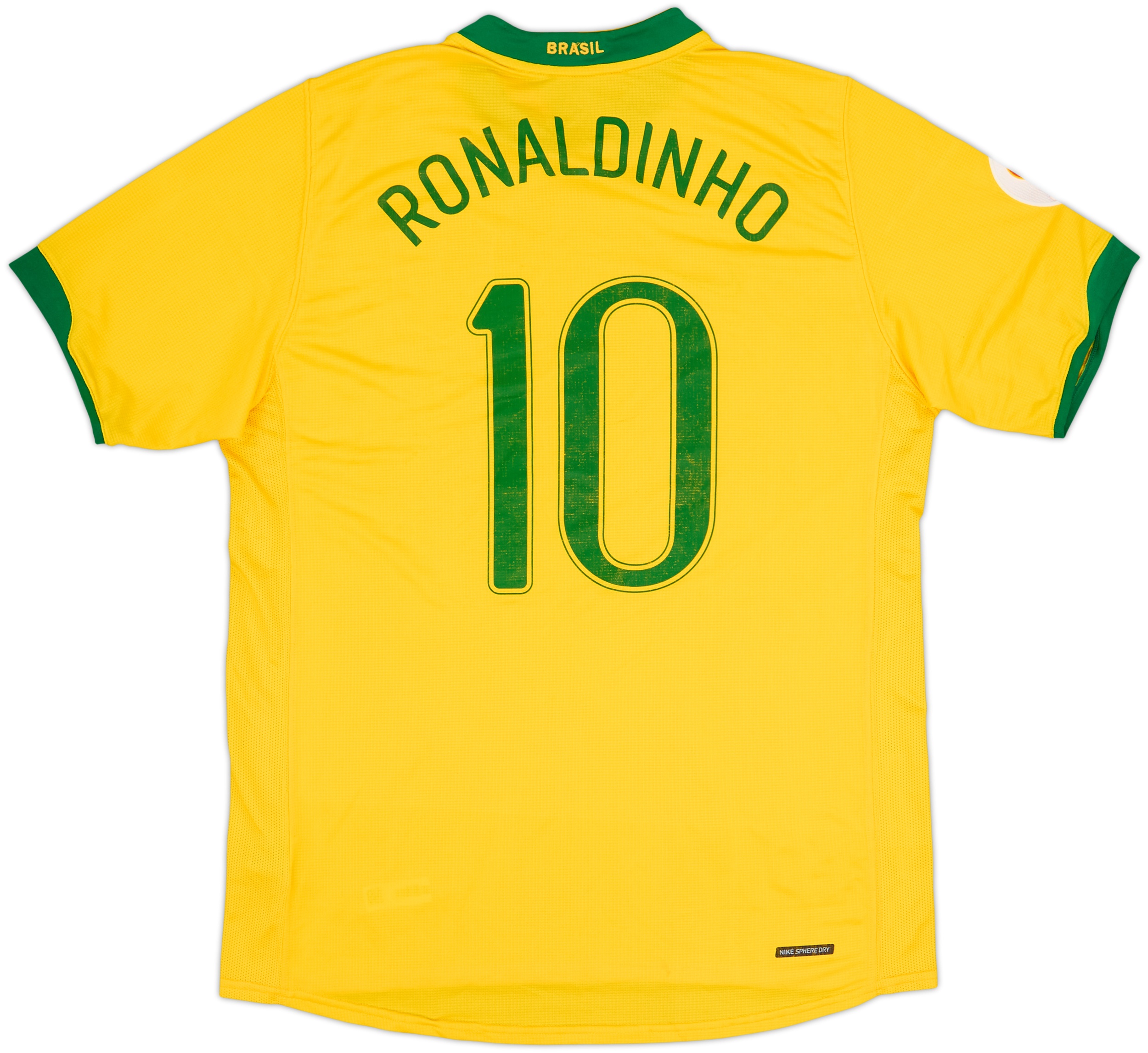 2006-08 Brazil Home Shirt Ronaldinho #10 (L)