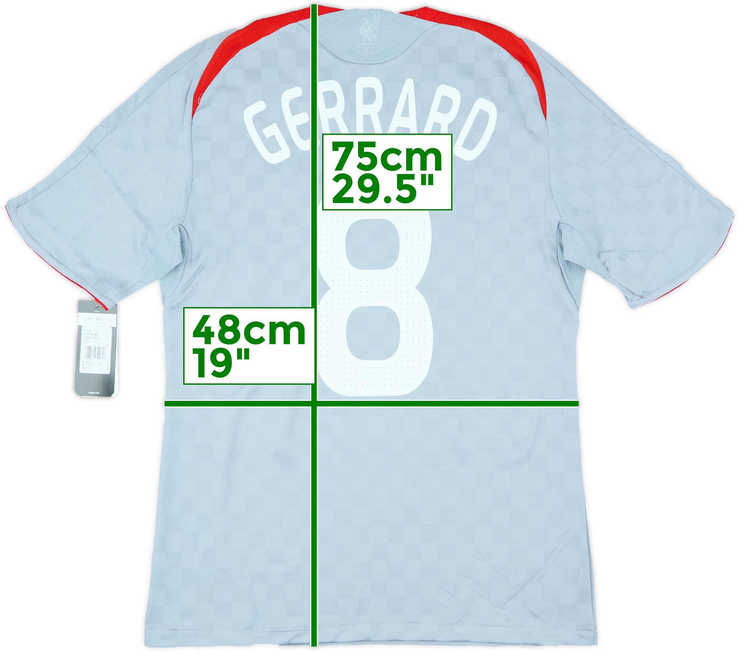 2009-10 Liverpool Away L/S Shirt Gerrard #8 - 9/10 - (XL)