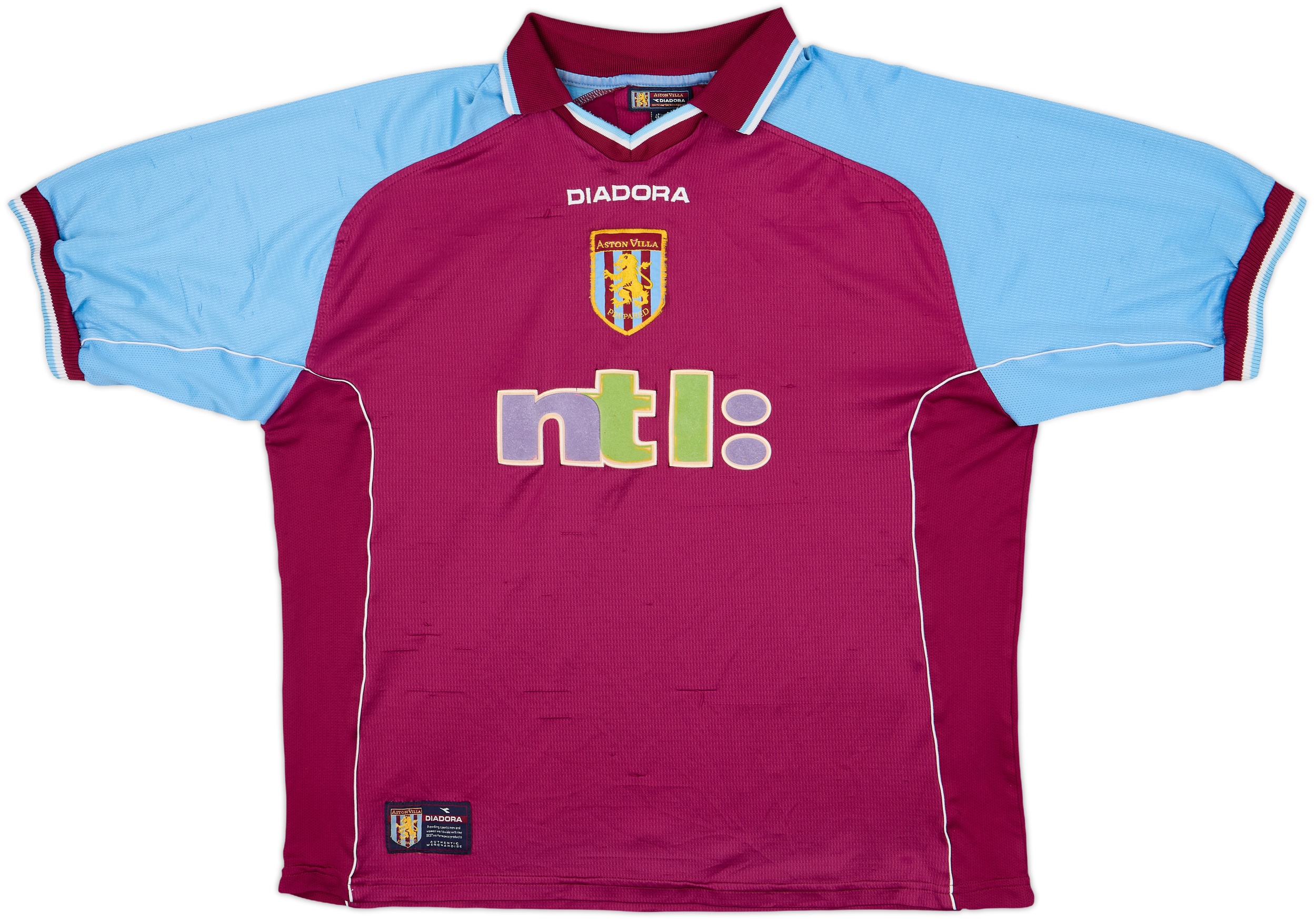 DIADORA 2001-02 Aston Villa ゲームシャツ 181125819516-